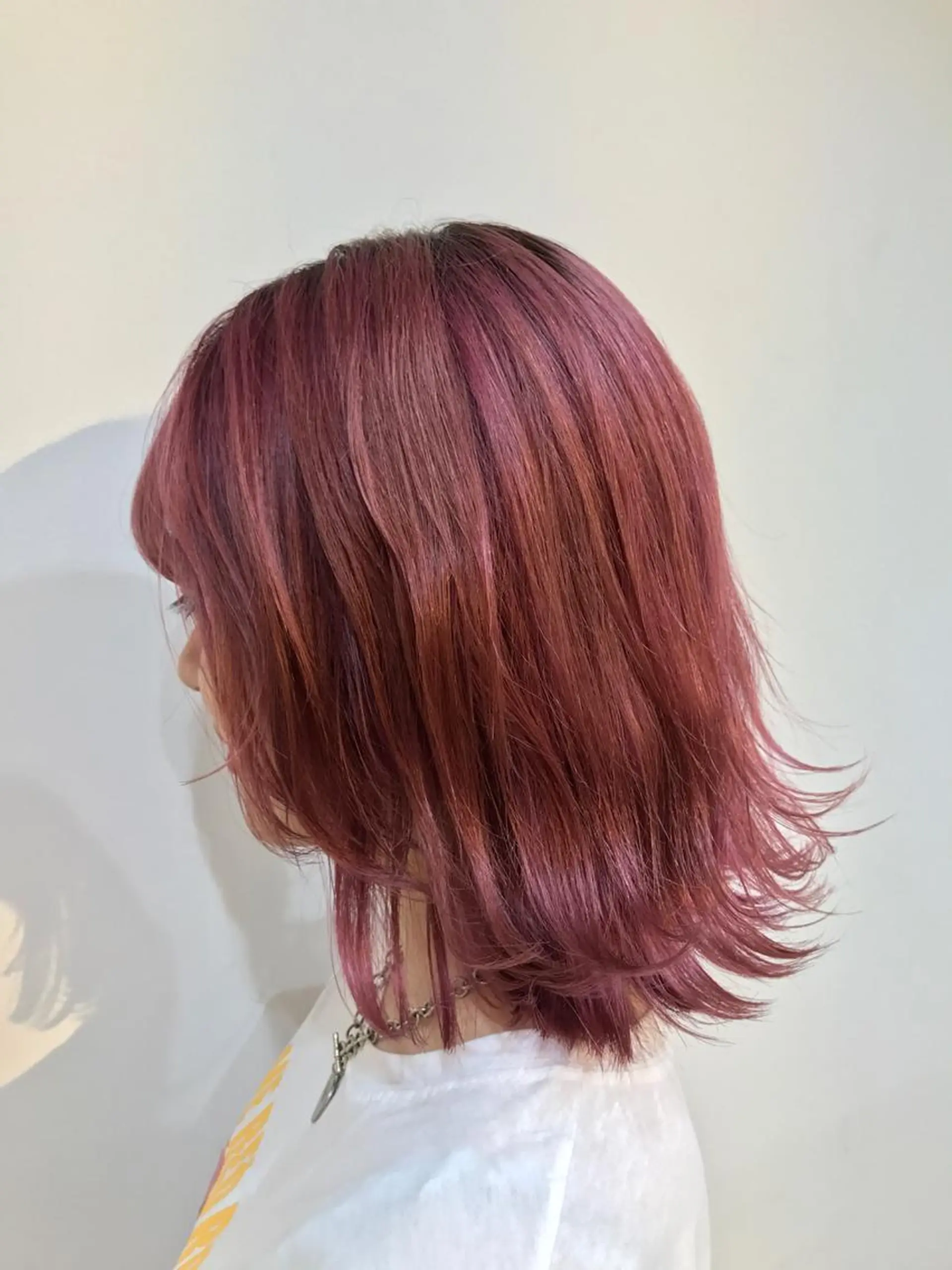 ミディアム カラー ブリーチ ピンクカラー ヒロミ/アレンジ/ アンニュイ/透け感のヘアスタイル