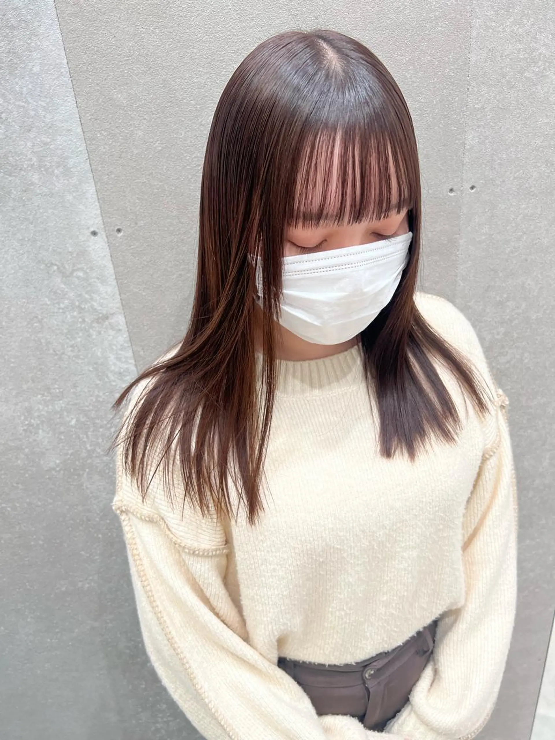 セミロング カラー 酸性ストレート マツエクモデル無料 marry 池袋秦のマツエク・マツパデザイン