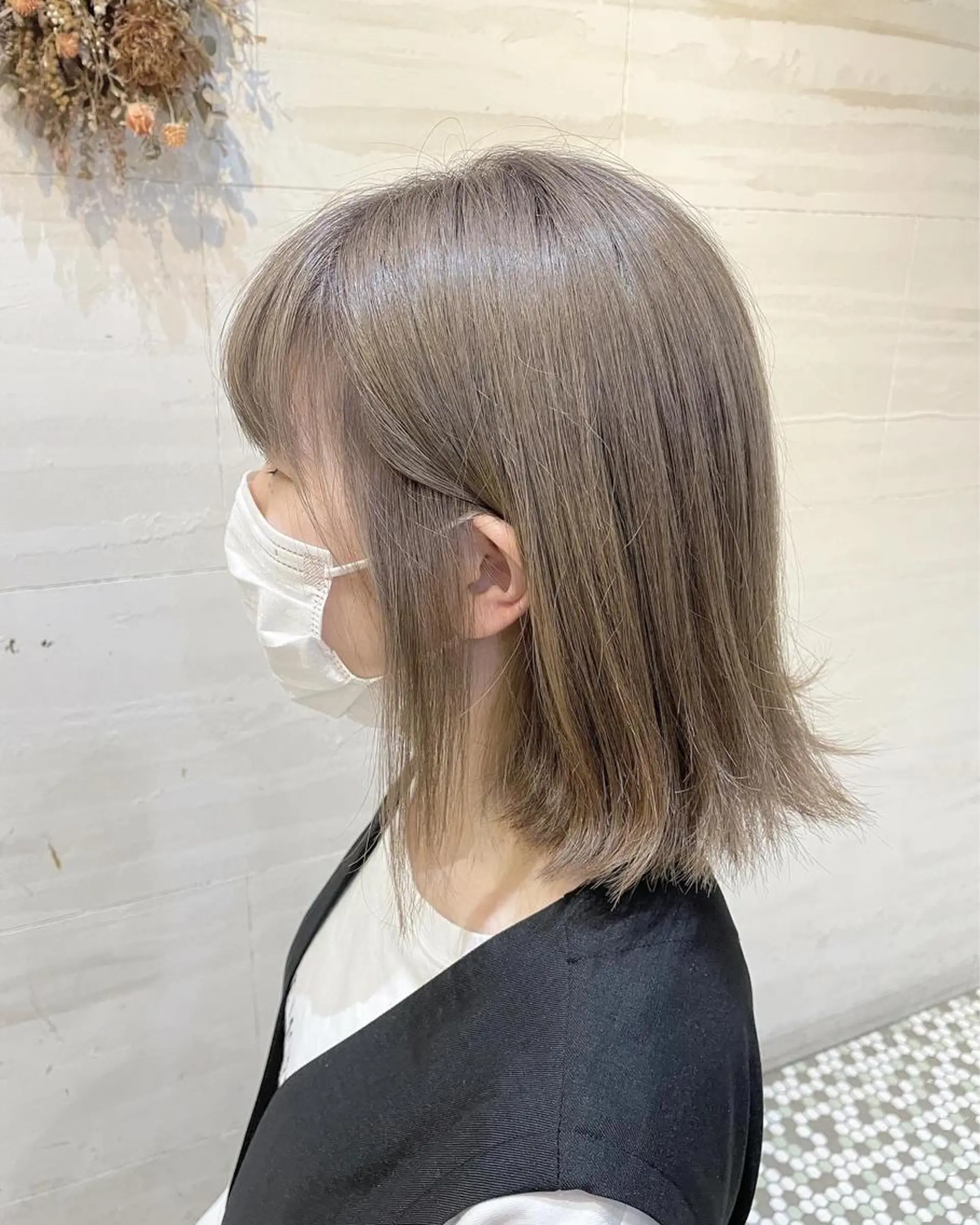 ミディアム カラー ダブルカラー グレージュ ヘアカラー Hiro ヒロのヘアスタイル