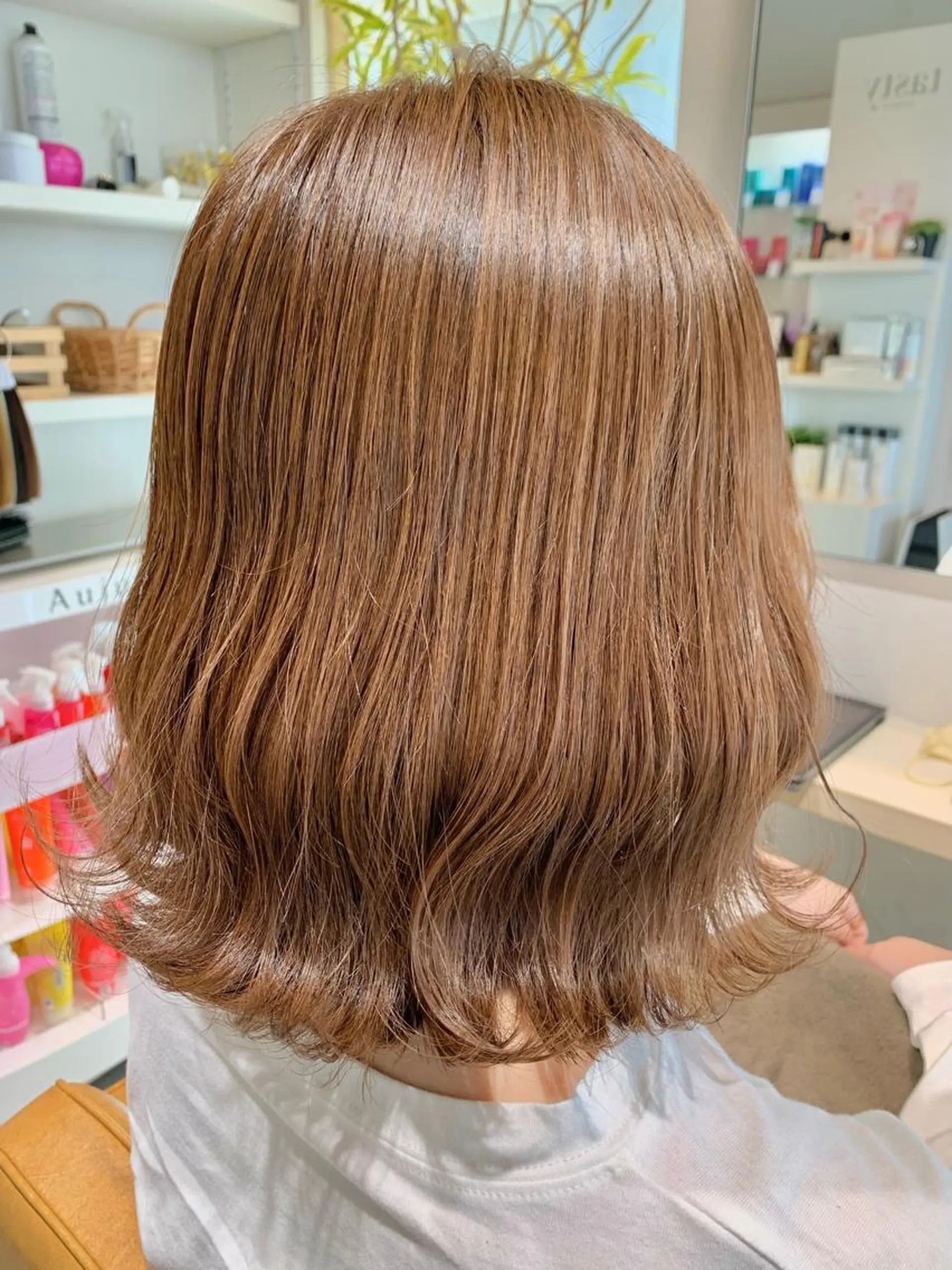 ミディアム カラー カット ヘアカラー 縮毛矯正×艶カラー /中村勇太のヘアスタイル