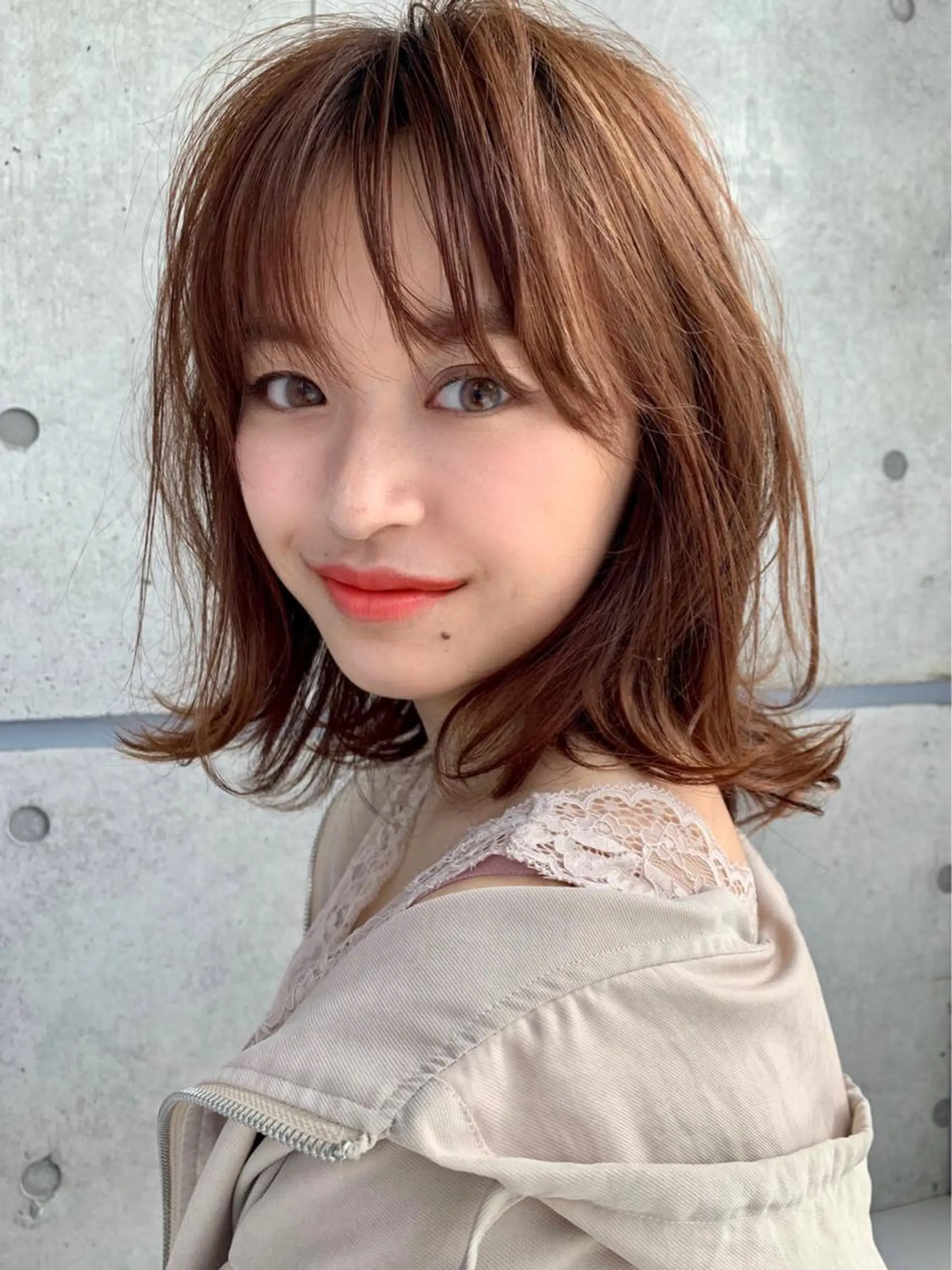 ミディアム ヘアアレンジ 縮毛矯正/髪質改善/ ブリーチ毛/木元渓太のヘアスタイル