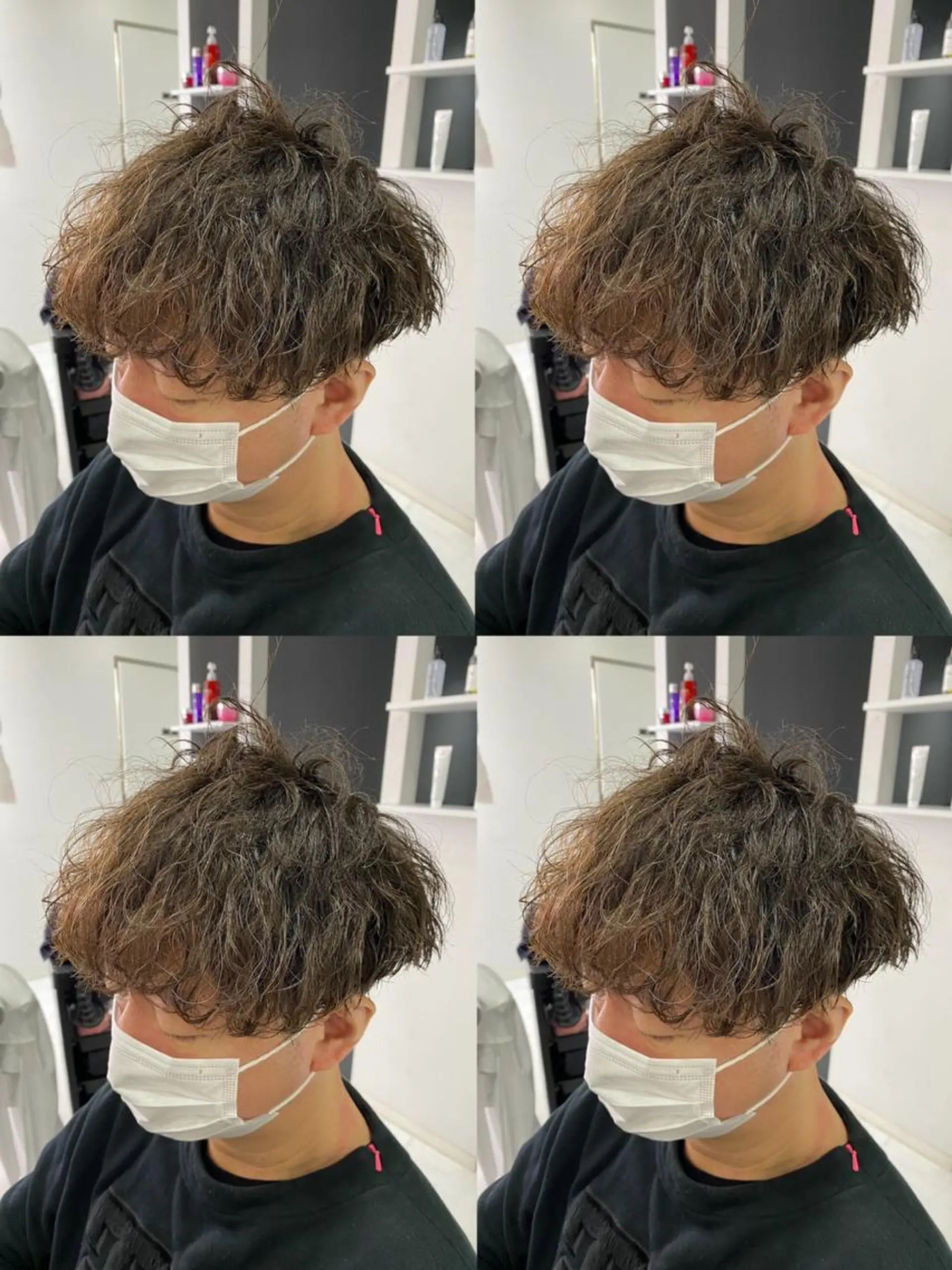 ショート カラー パーマ ヘアアレンジ メンズ カット パーマ 🍎パーマ/艶髪 カラー 渡辺一翔のヘアスタイル