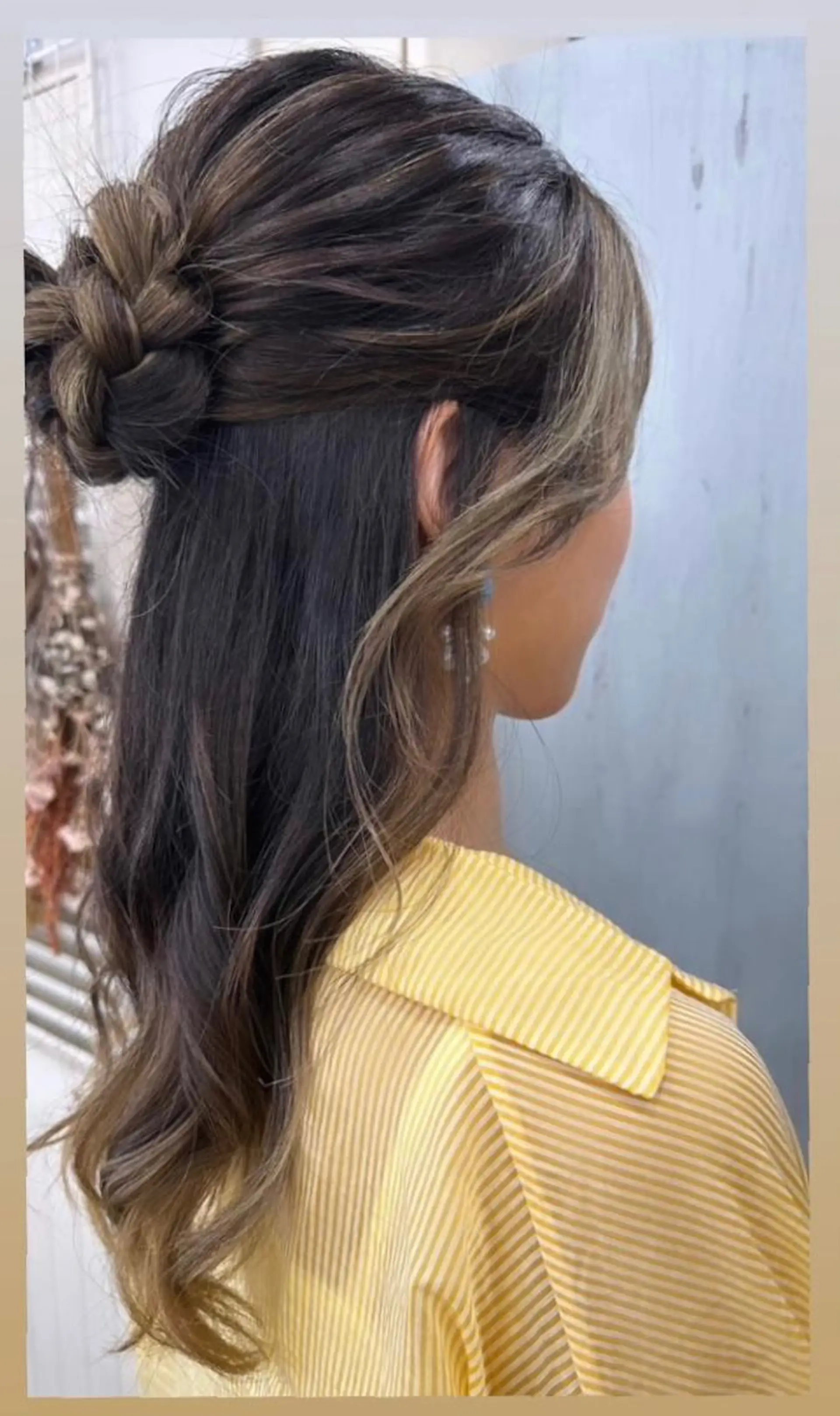 ロング ヘアアレンジ ハーフアップ お団子ヘア 三つ編み 簡単アレンジ 韓国風ヘア 韓国メイクサロン YUKINA東京のその他イメージ