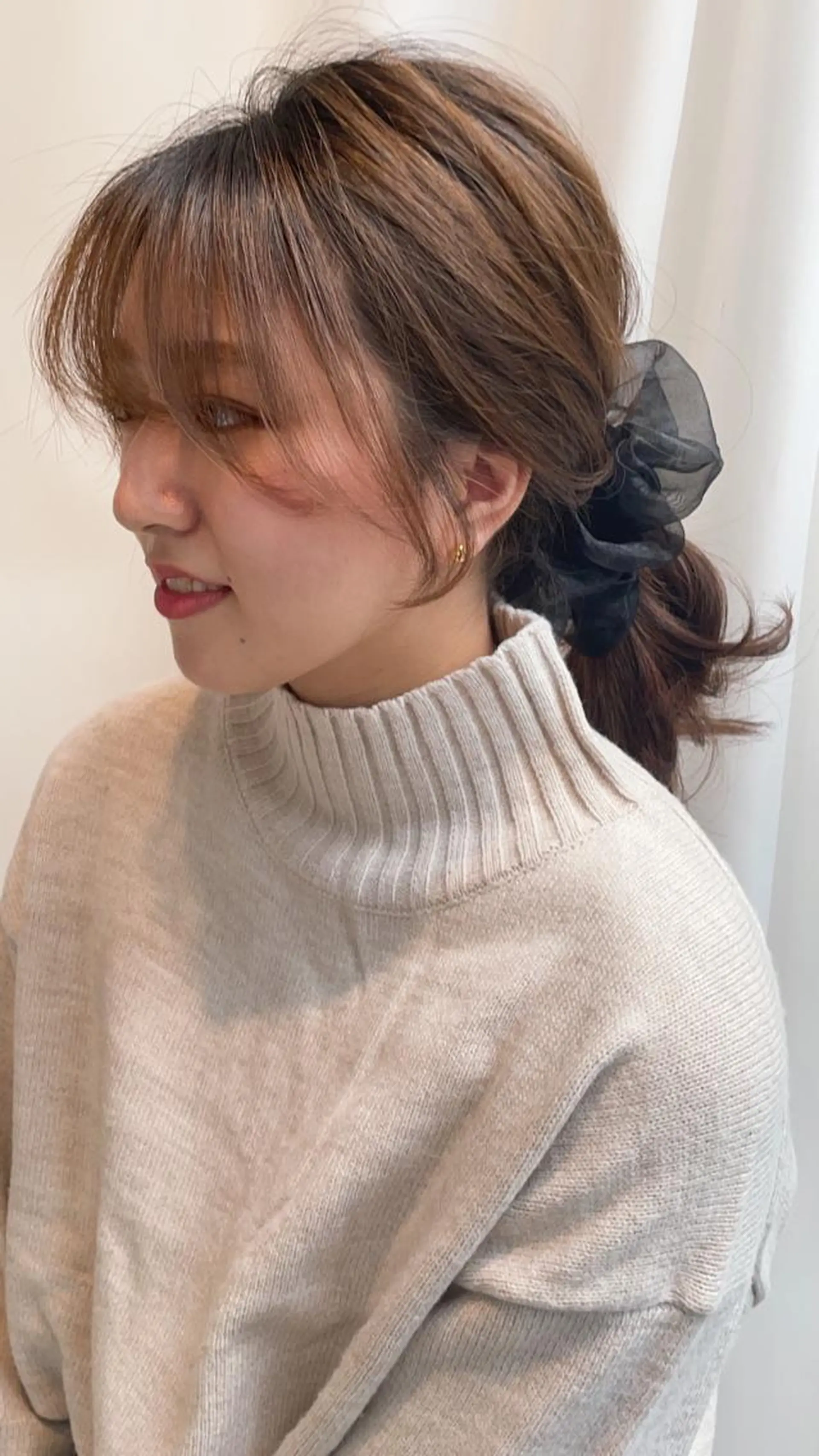 ミディアム レイヤーカット 🤎小顔レイヤー /ベージュ🤎友香のヘアスタイル