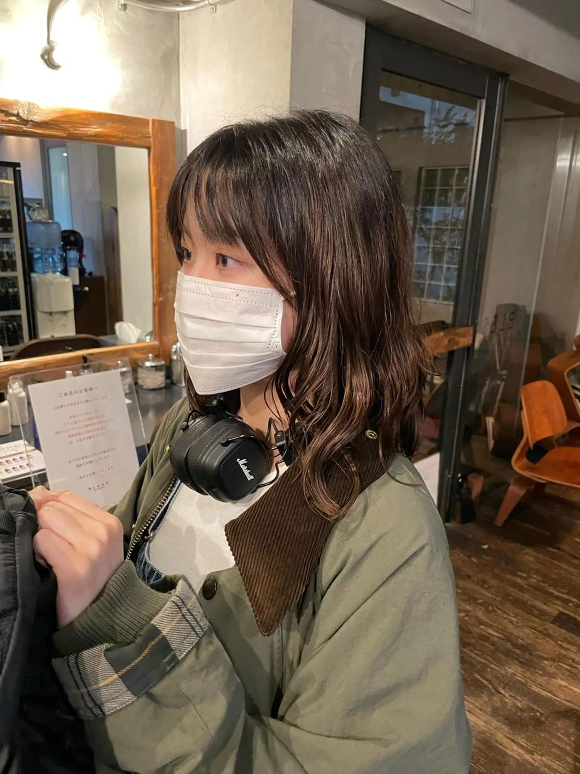 ミディアム ミディアムパーマ 國井 廉のヘアスタイル