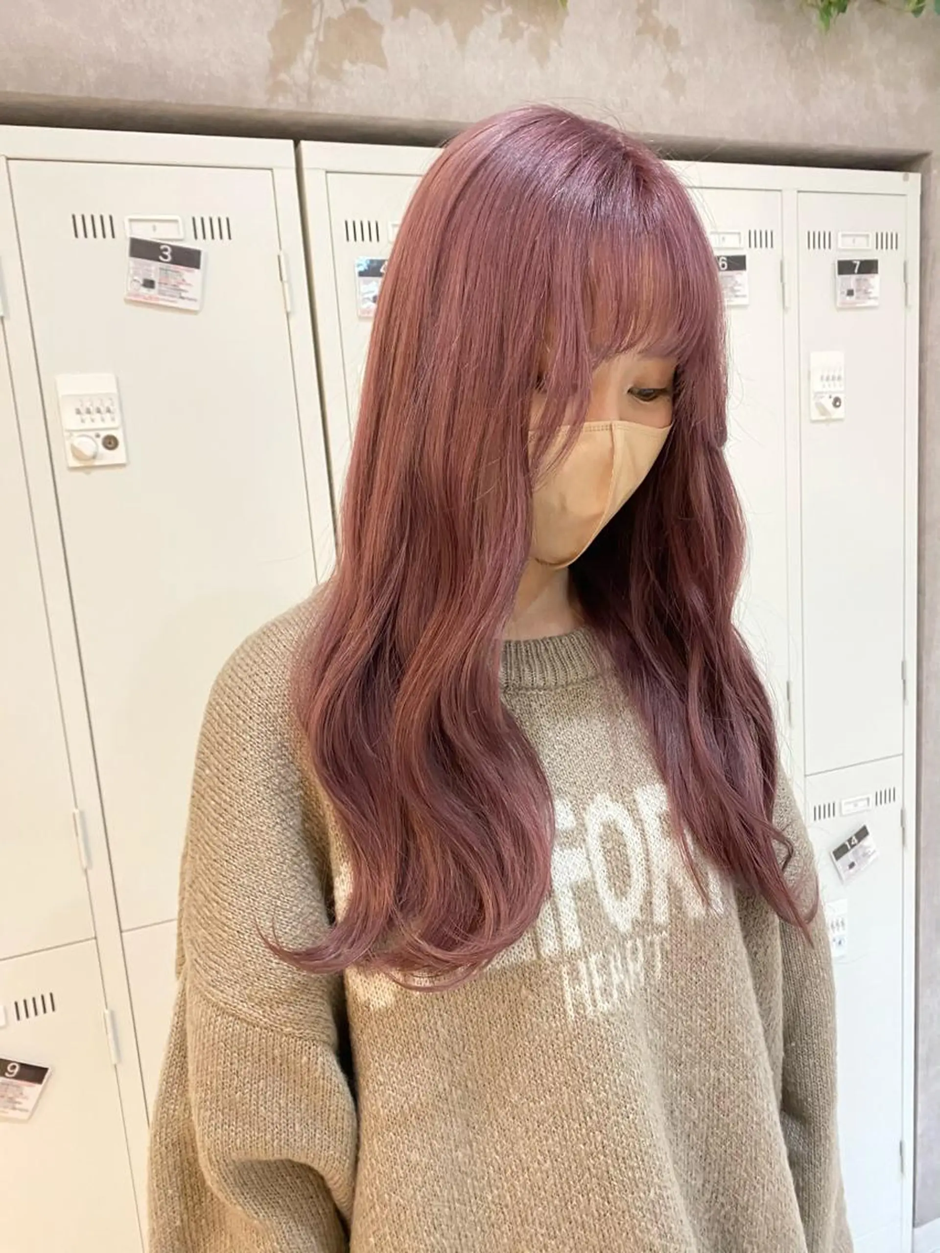 カラー ピンクカラー ピンクパープル Erina レイヤー/似合わせ♡のヘアスタイル