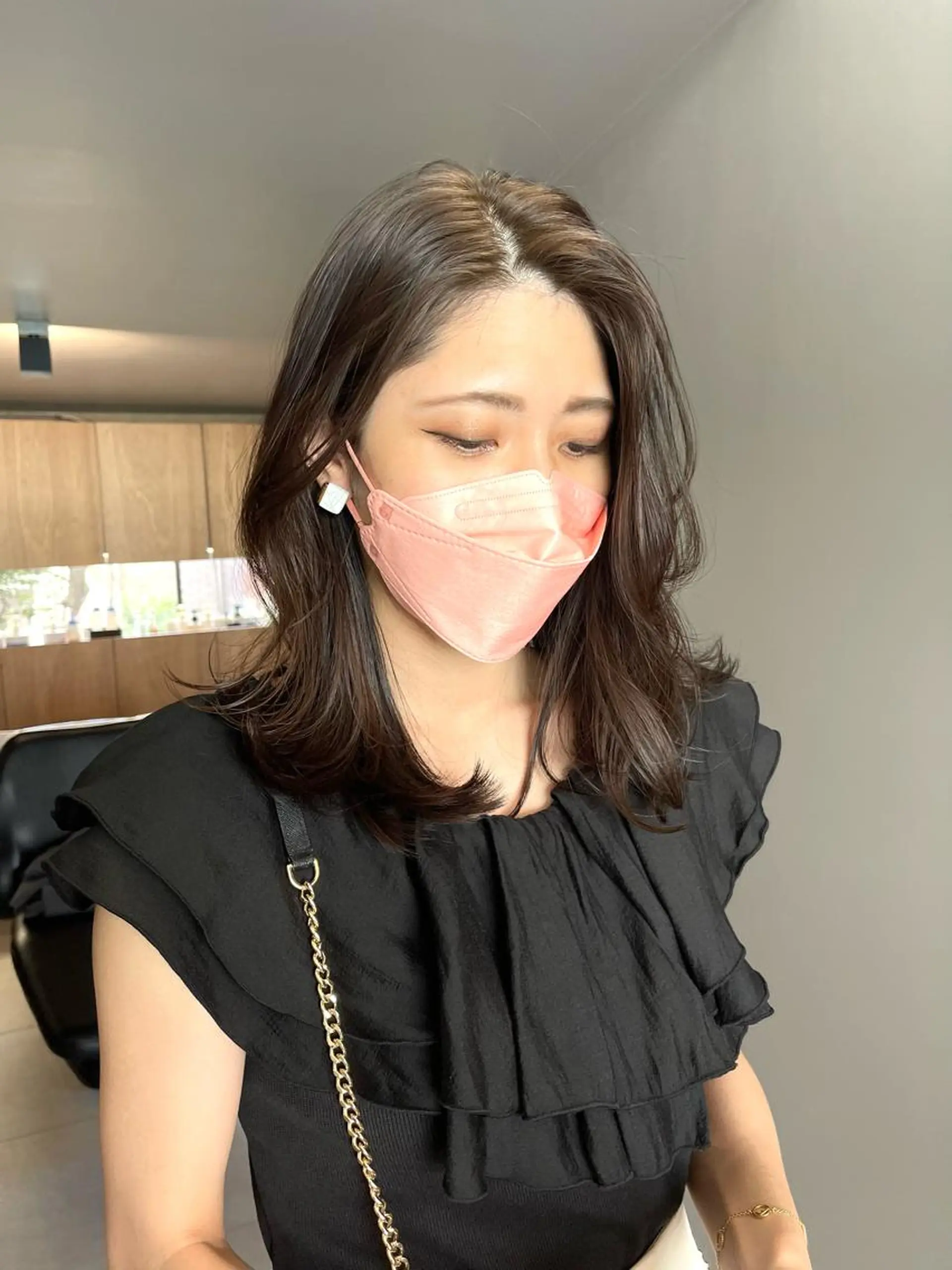 ミディアム カラー パーマ ミディアムパーマ トリートメント 酸性ストレート デジタルパーマ ストレートパーマ 滝沢 嵩大のヘアスタイル