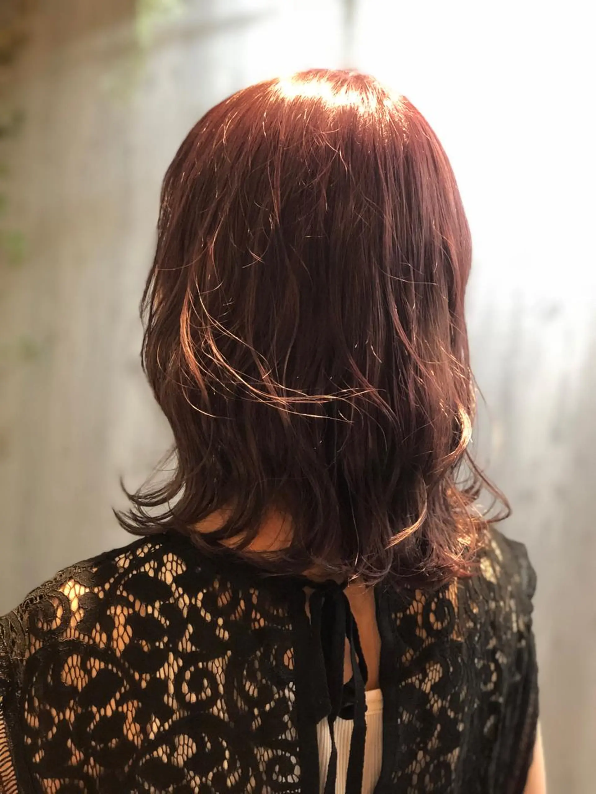 ミディアム カラー バイオレットカラー ヘアカラー トリートメント 及川 祐輔のヘアスタイル