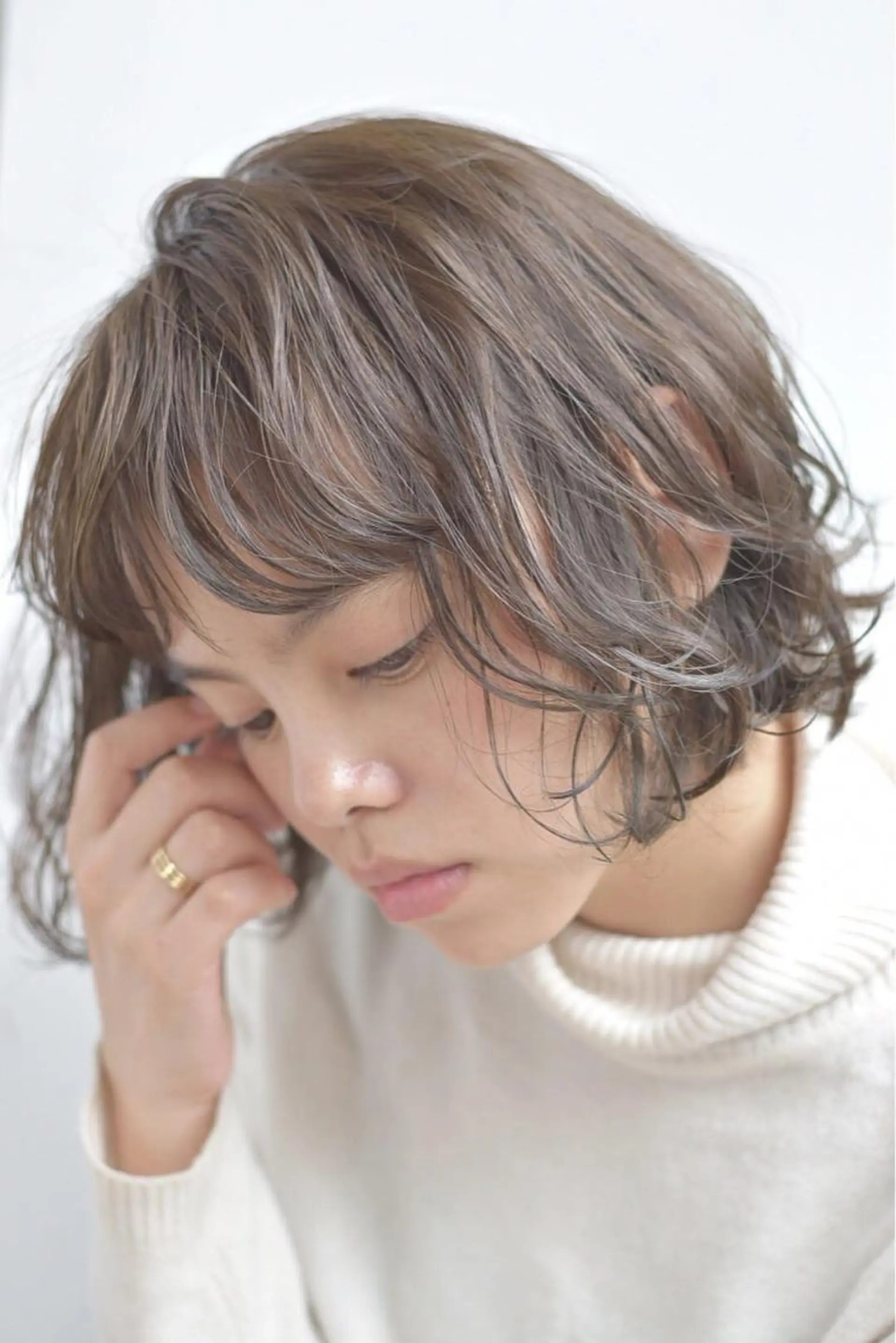 ショート ミディアム カラー パーマ ニュアンスパーマ 磯部 巧 bob/ショートのヘアスタイル