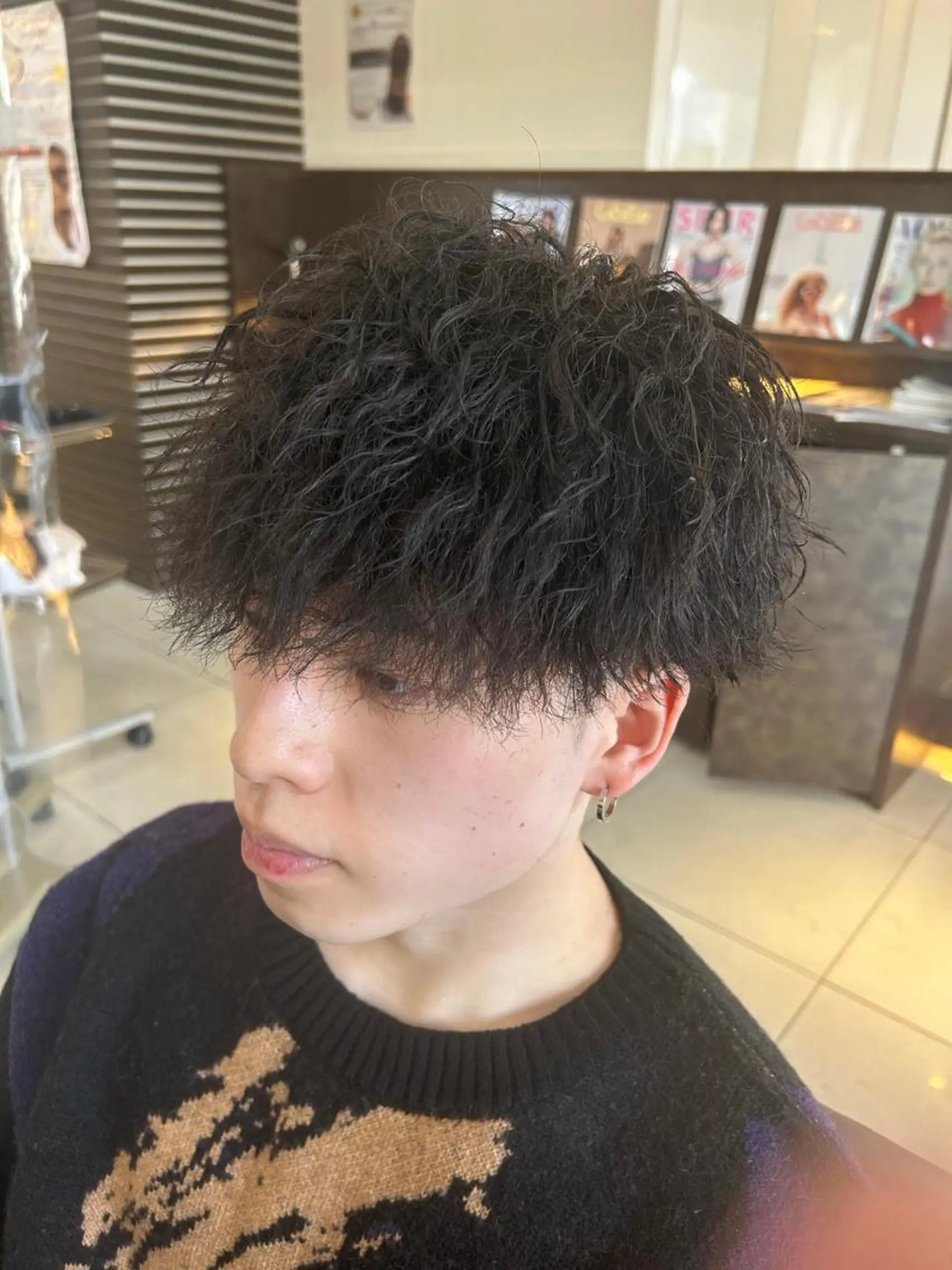 パーマ メンズ 草薙メンズ縮毛矯正 💫緒方美柚のヘアスタイル