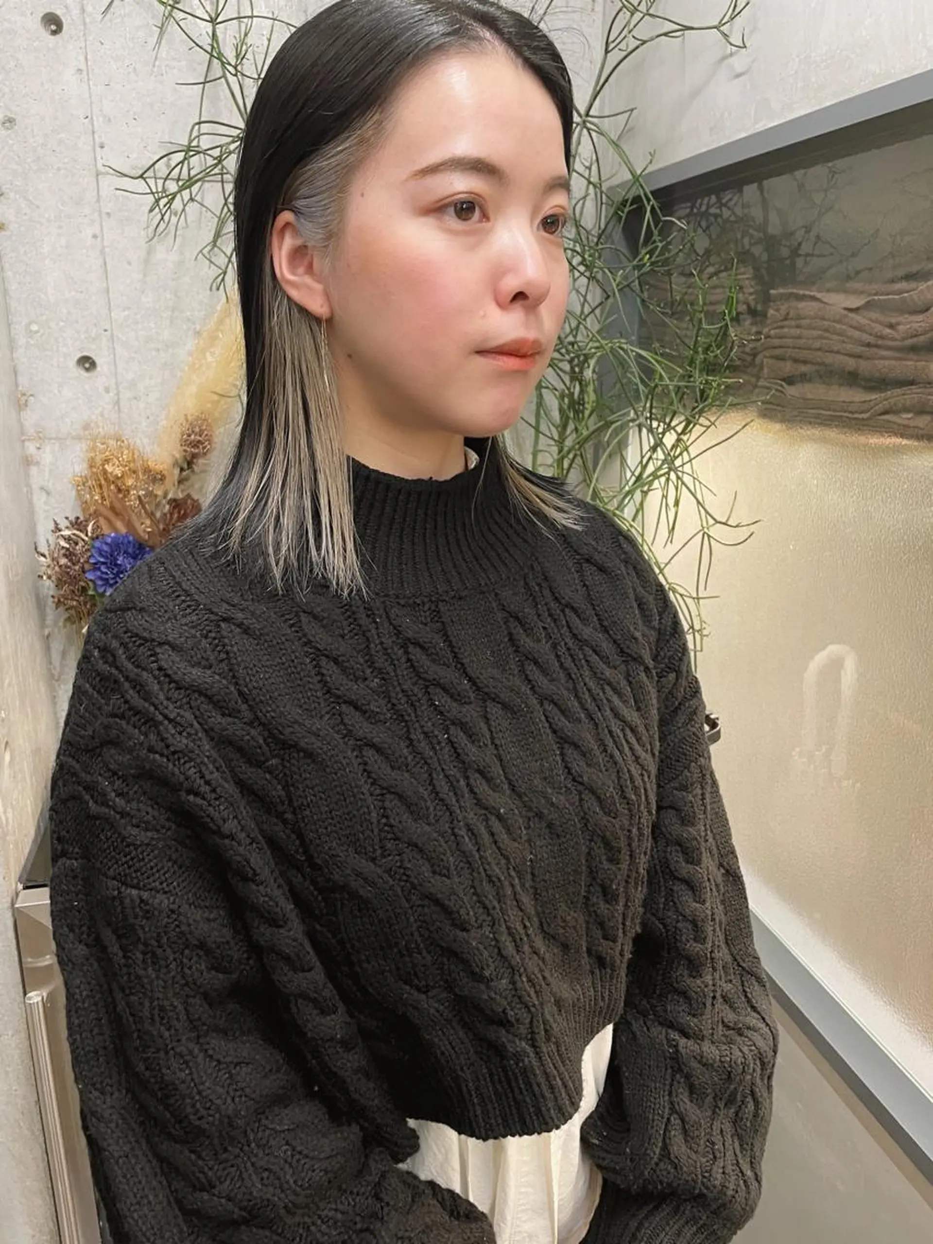 ミディアム カラー インナーカラー カット ヘアカラー トリートメント センスをお届けします 大谷将生infpのヘアスタイル