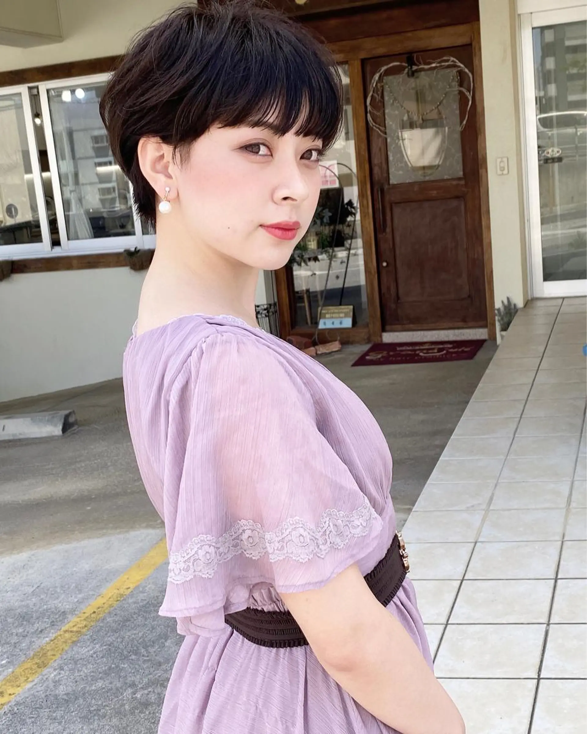 ショート カラー イルミナカラー カット ヘアカラー grand juteのヘアスタイル