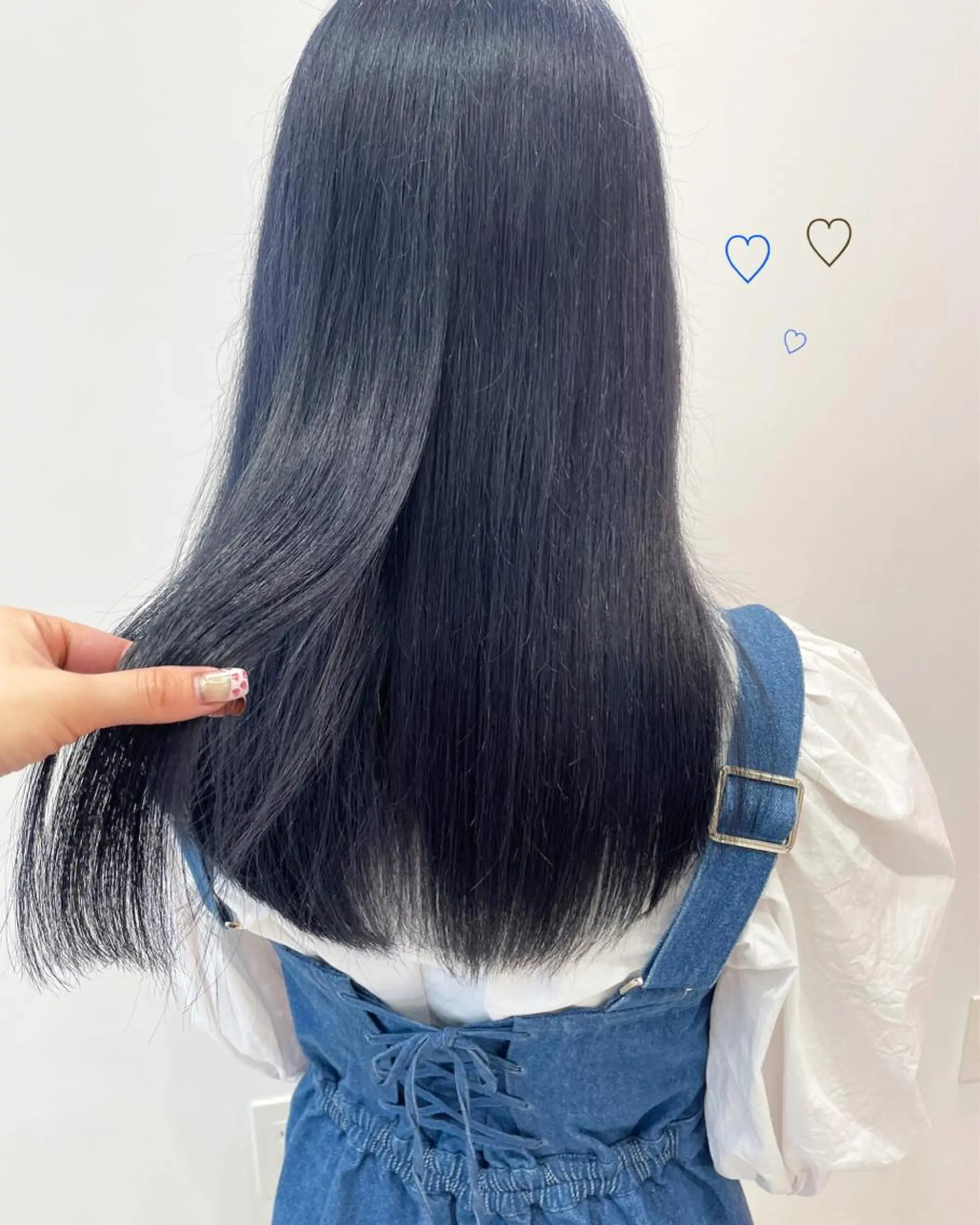 セミロング カラー メンズ マツエク・マツパ ブルーカラー ネイビーカラー EMANON新宿東口所属・新宿駅近♡個室 ♡関口三都季🌜のヘアスタイル