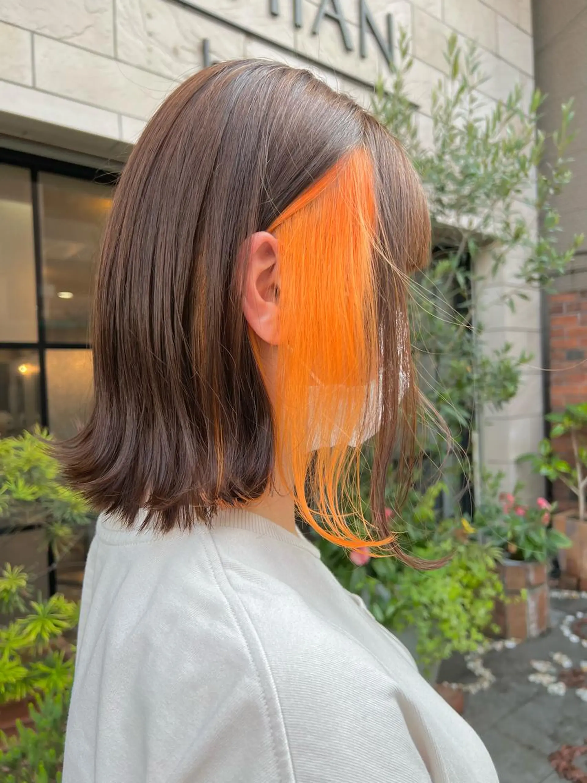 ミディアム カラー ブラウンカラー オレンジ ヘアカラー SHIAN 八王子 🦋小林 美羅🦋のヘアスタイル