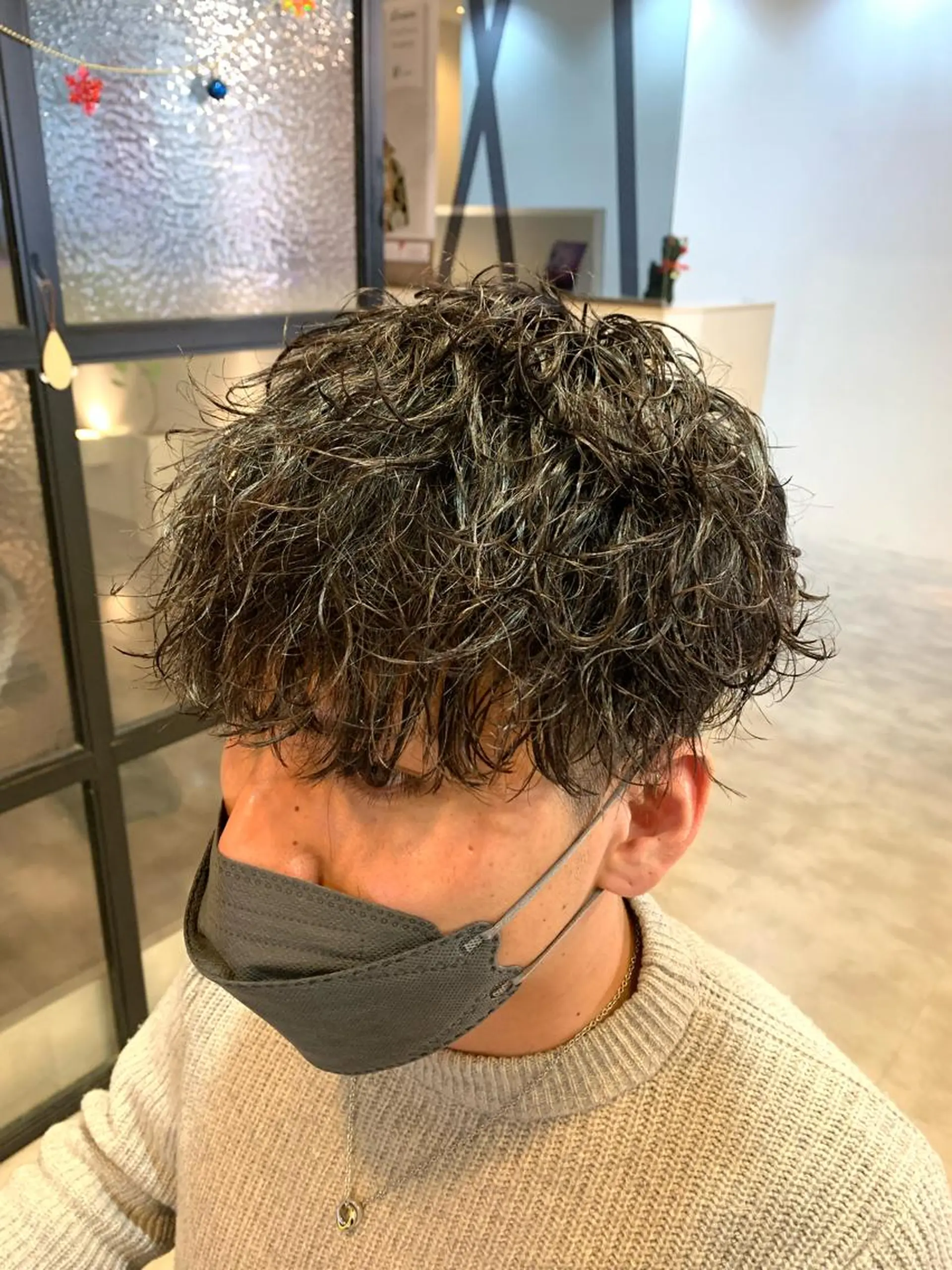 ショート メンズ メンズパーマ/難波/ 心斎橋　室園亮佑のヘアスタイル