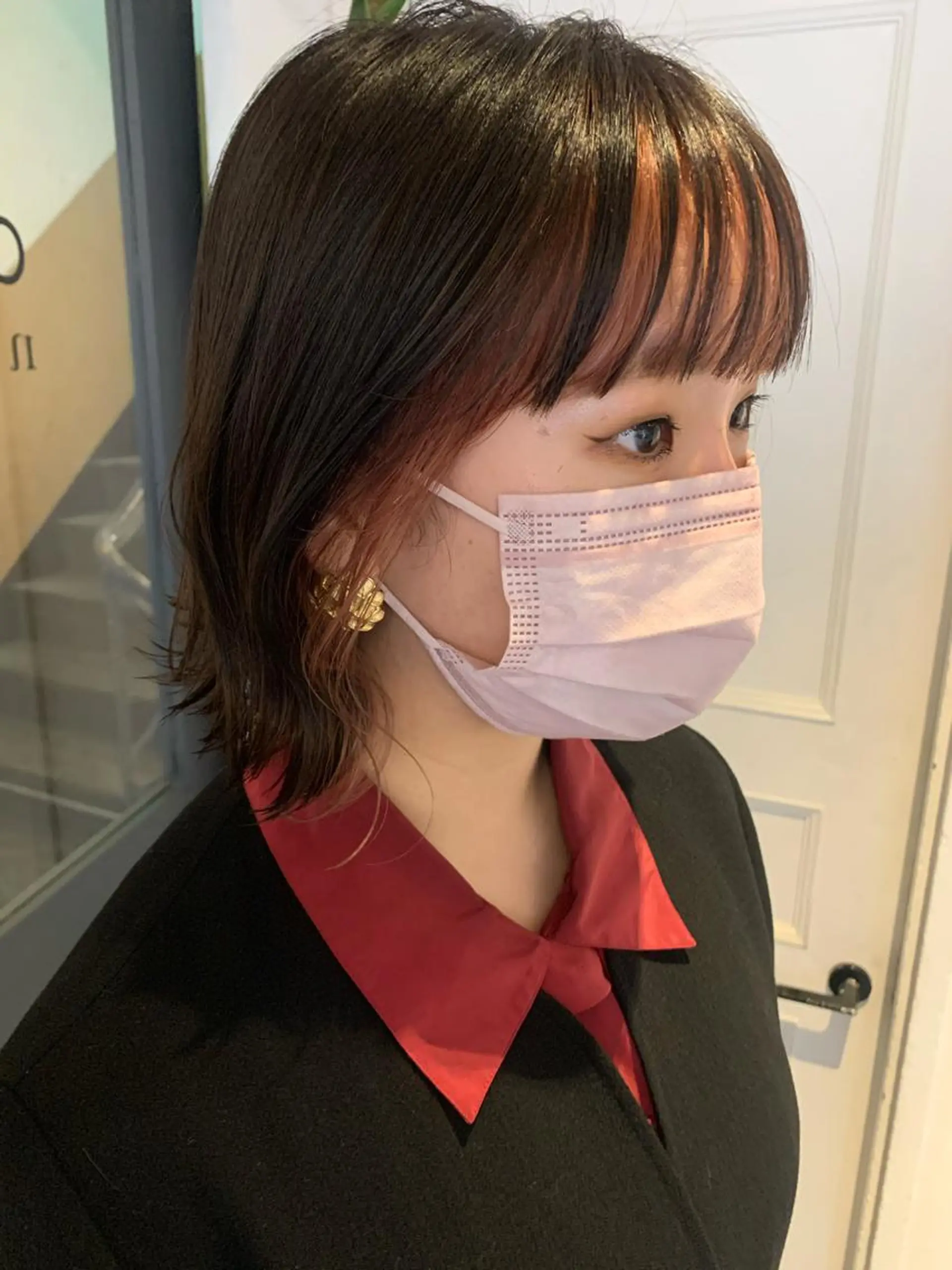 ショート カラー パーマ ヘアアレンジ メンズ キッズ ネイル マツエク・マツパ メンズブリーチ アディクシーカラー ブリーチ ピンクカラー カラーマツエク カット ヘアカラー トリートメント ウルフレイヤーカット /チヒロのヘアスタイル