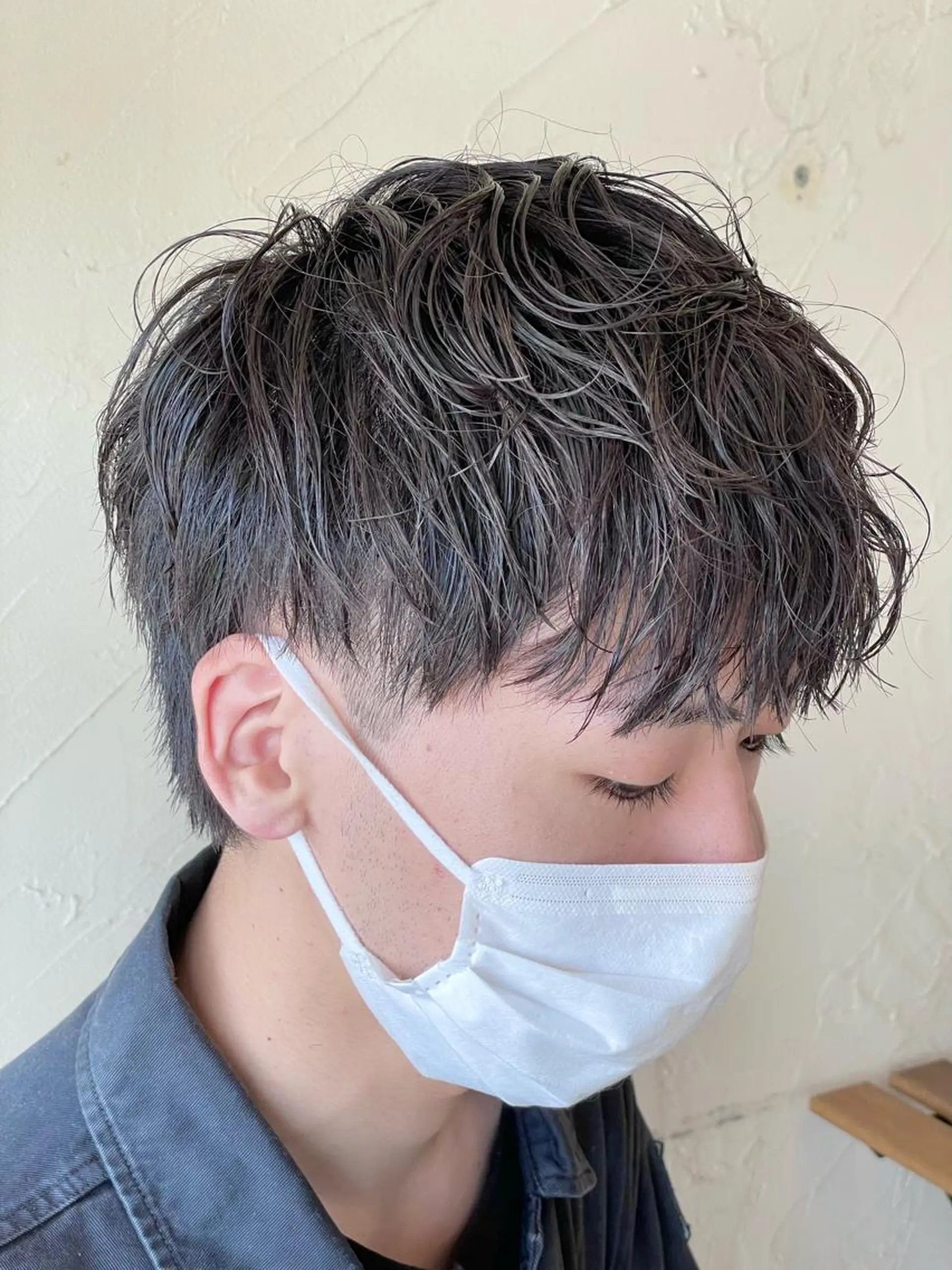 ショート パーマ メンズ メンズパーマ 波巻きパーマ カット メンズ特化/パーマ指 名No.1/百瀬太郎のヘアスタイル