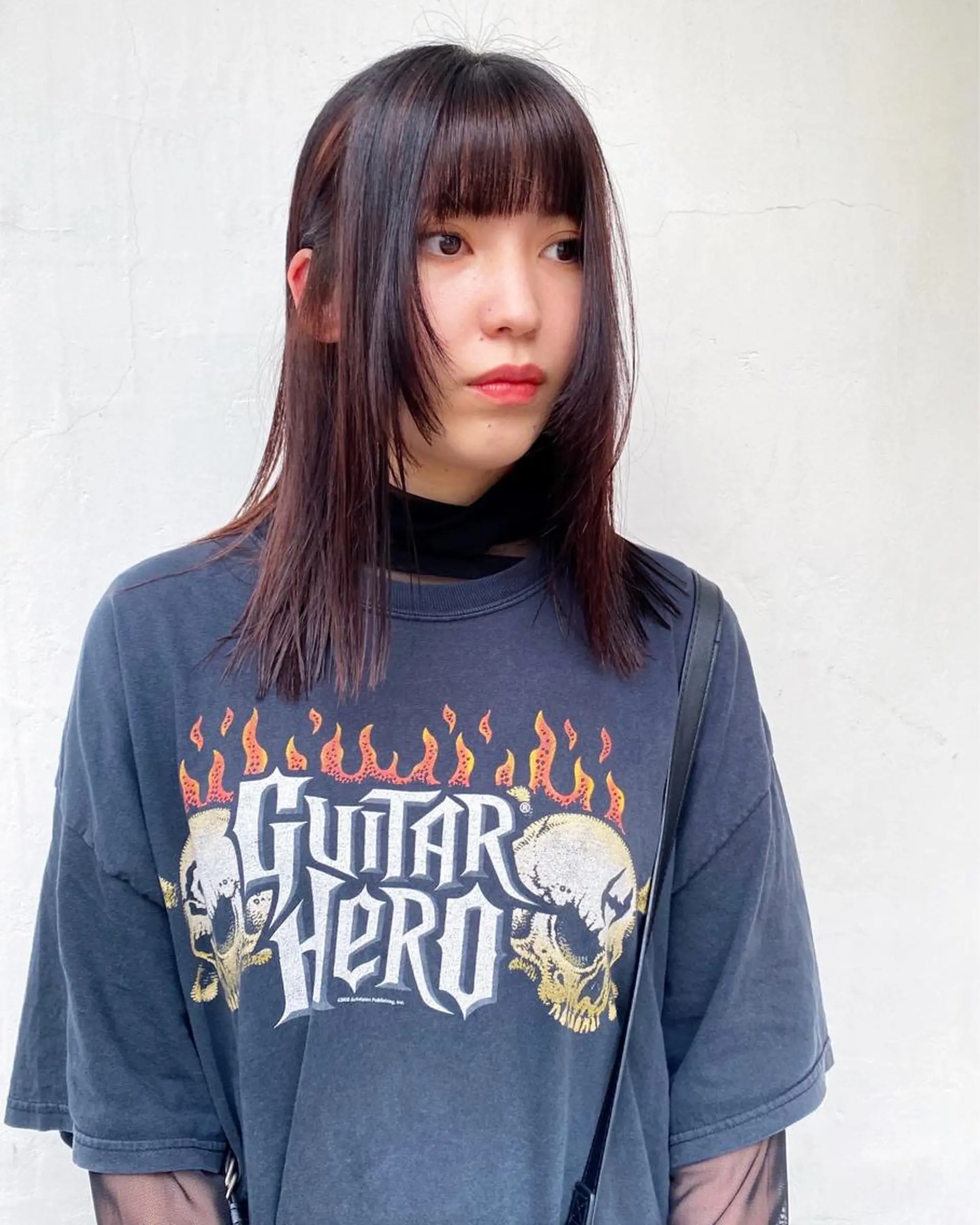 セミロング パーマ、髪質改善 菊地美月のヘアスタイル