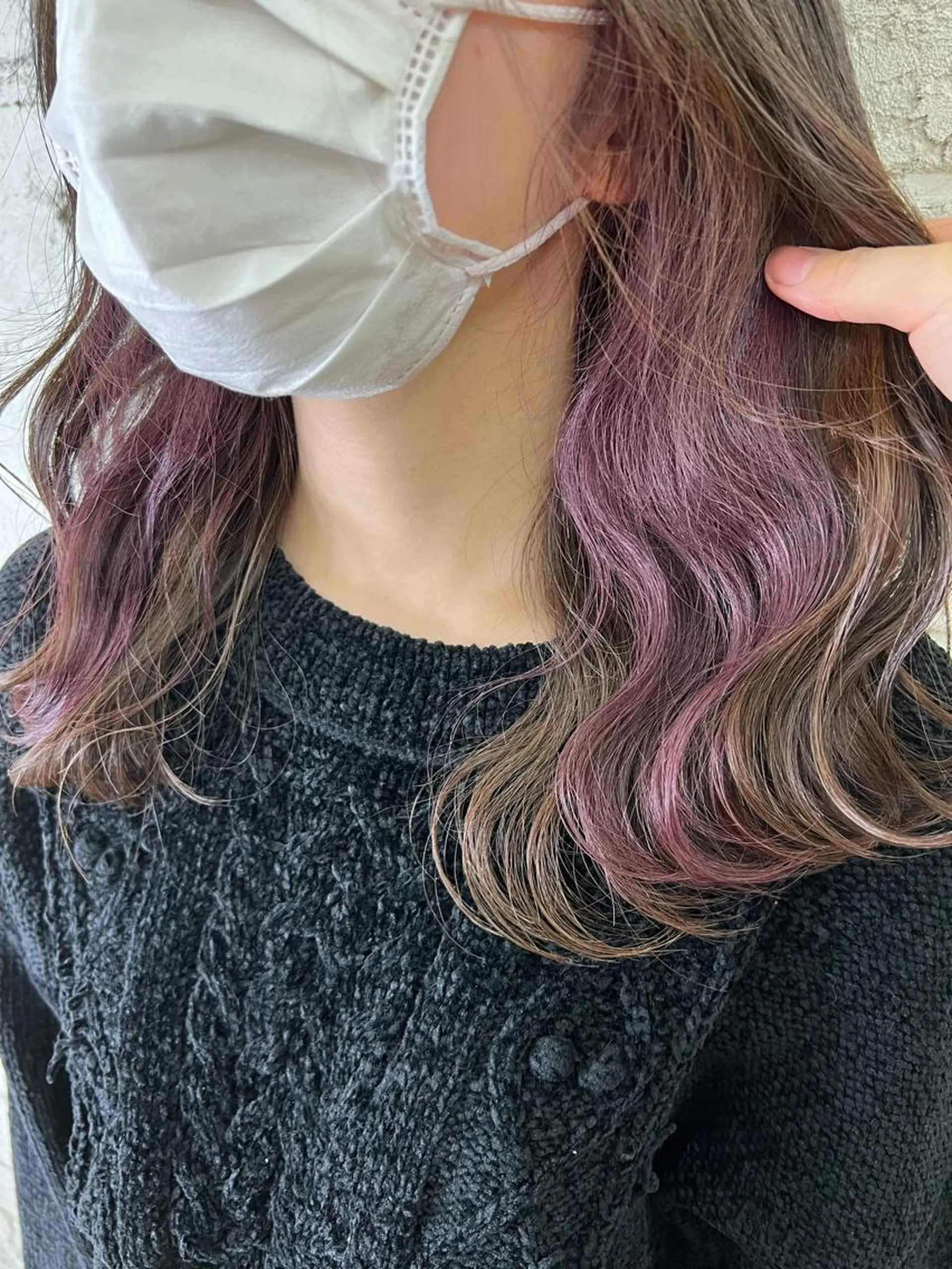 セミロング カラー エクステ＆艶カラー 🎀YURINA🎀のヘアスタイル