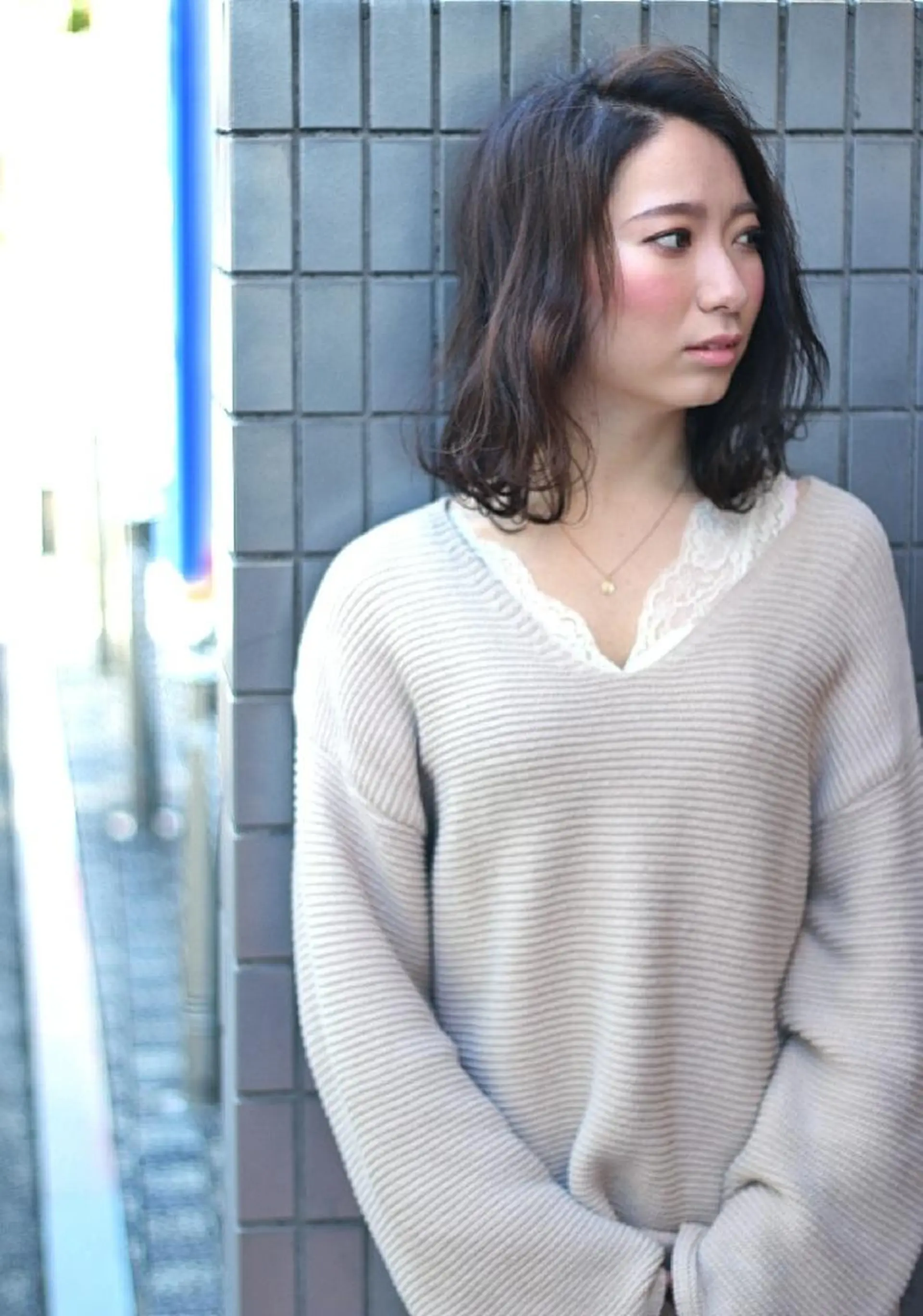 セミロング 原木 康臣のヘアスタイル