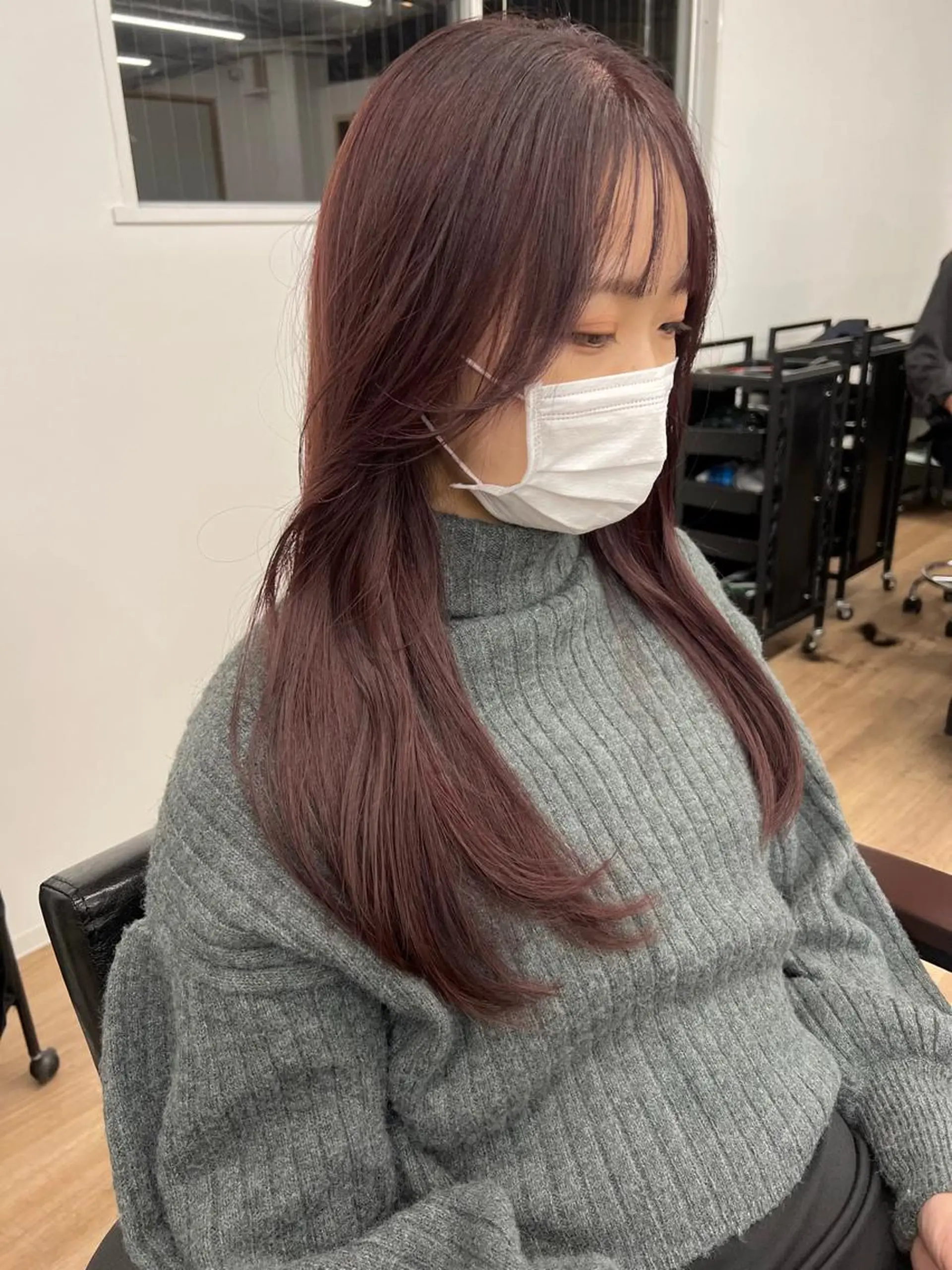 セミロング アッシュ ミルクティーブラウン ピンクブラウン ハイライト 髪質改善 ユウハウス BIJOU所属・ユウハウス/ ryousukeのヘアスタイル