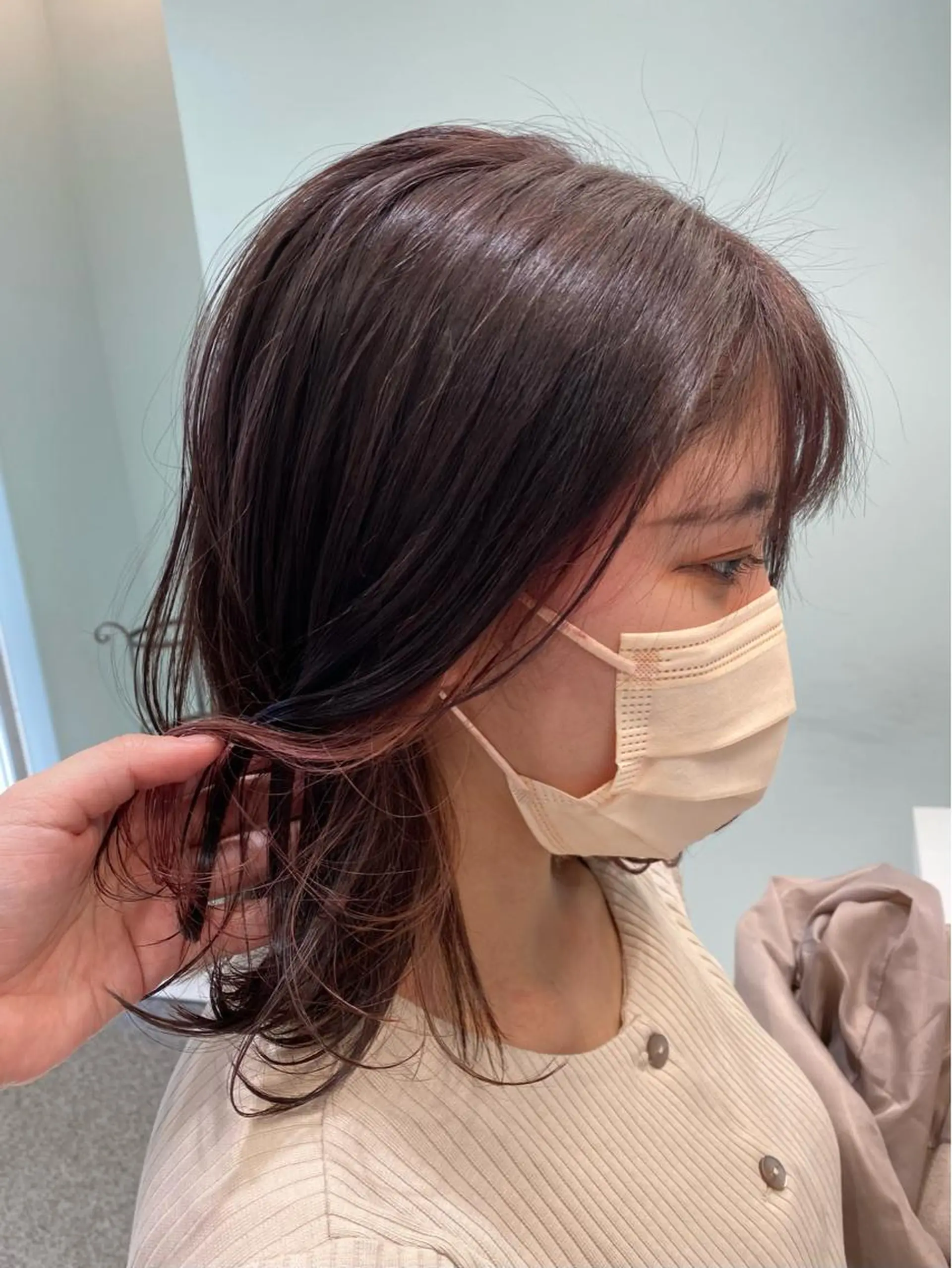 ミディアム カラー ヘアカラー トリートメント 中川 茜里のヘアスタイル