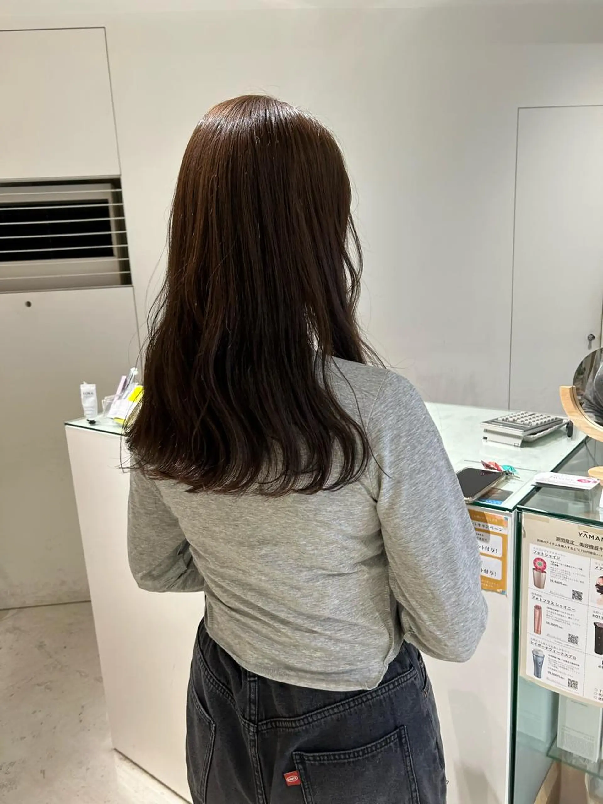 ロング カラー アッシュ アッシュグレー アッシュグレージュ 透明感カラー グレージュ カット ヘアカラー トリートメント 透明感カラー🫧 nanohaのヘアスタイル