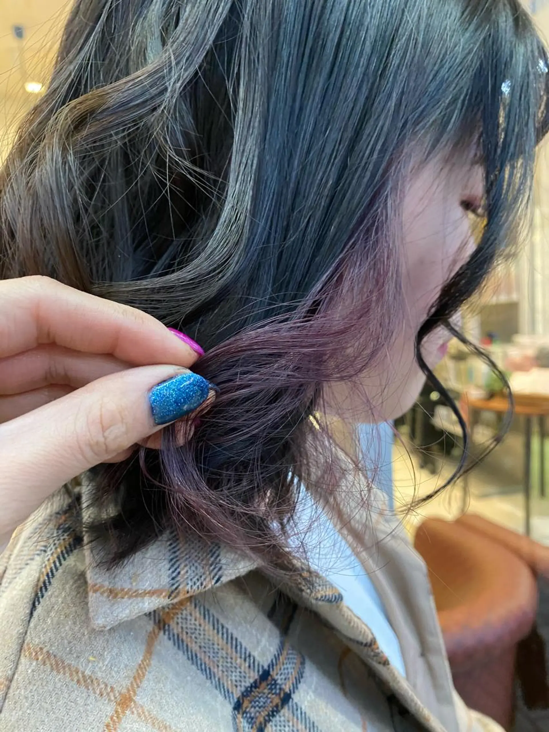 ショート カラー パープルカラー ヘアカラー デザインカラー✨新倉 佑奈のヘアスタイル