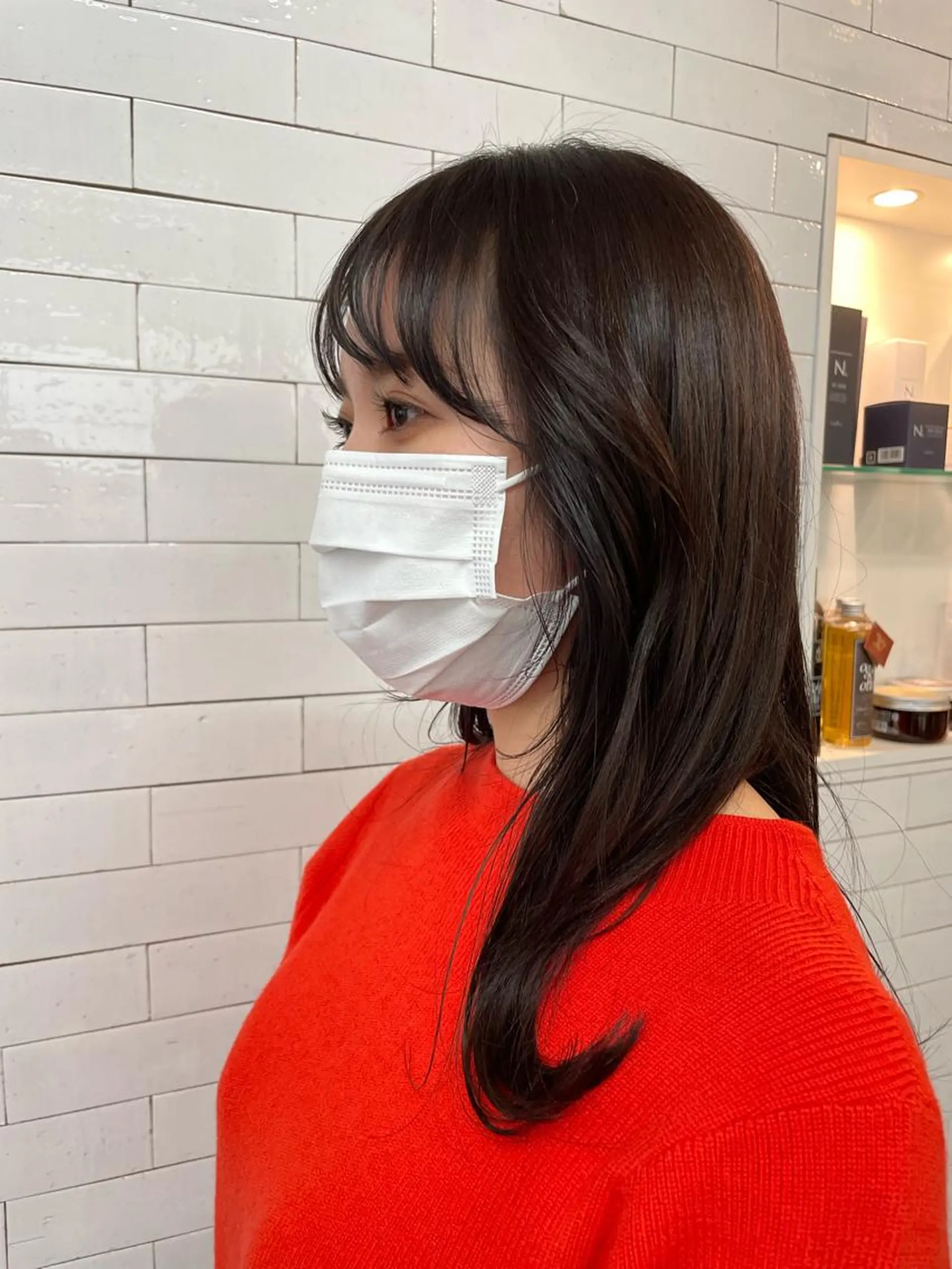 ロング カラー 韓国風ヘア サイドバング やすだ しおりのエステ・リラクイメージ