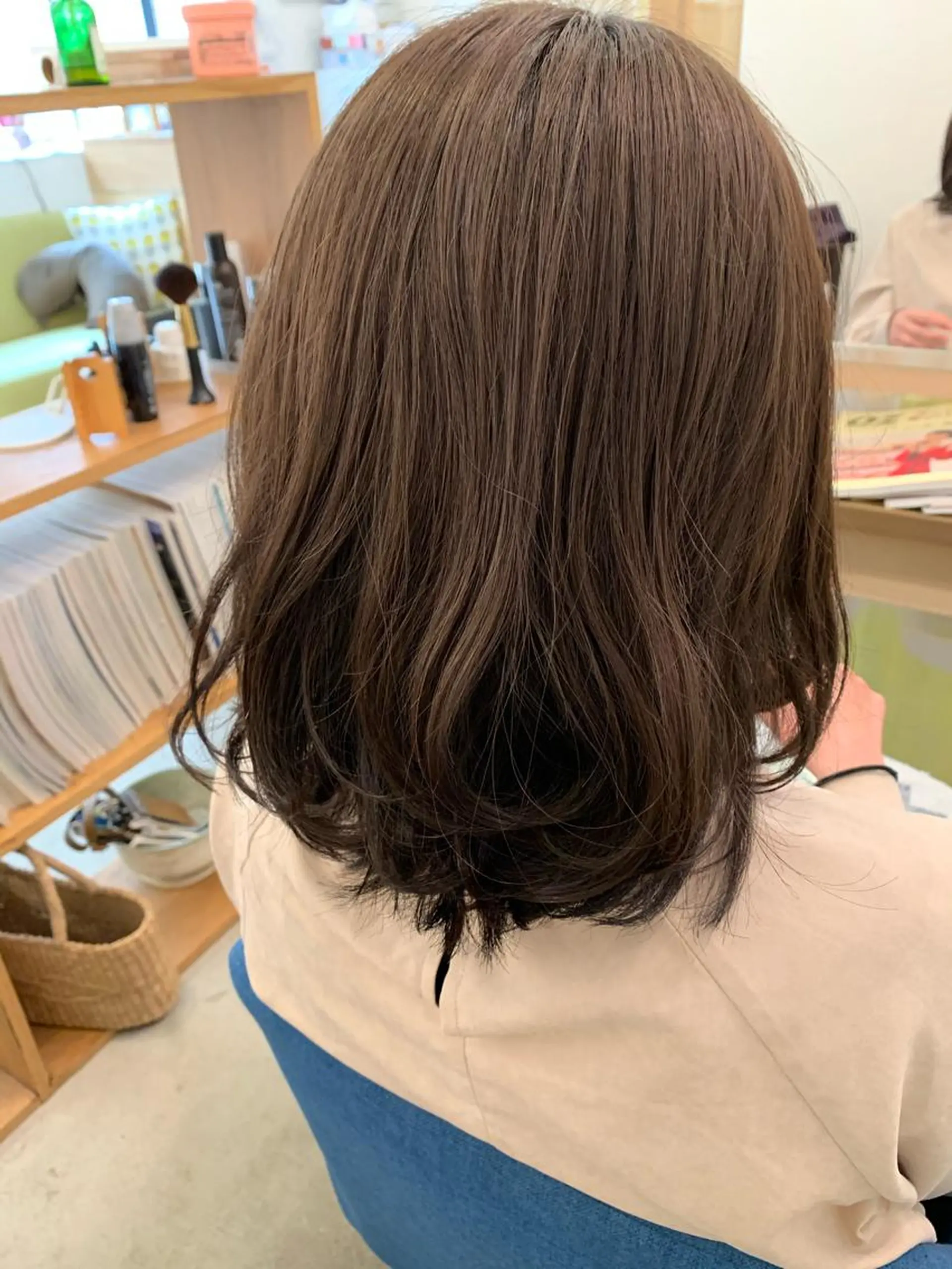 ミディアム カラー 【髪質改善】【美髪】 【ツヤ髪】ほしのちりのヘアスタイル