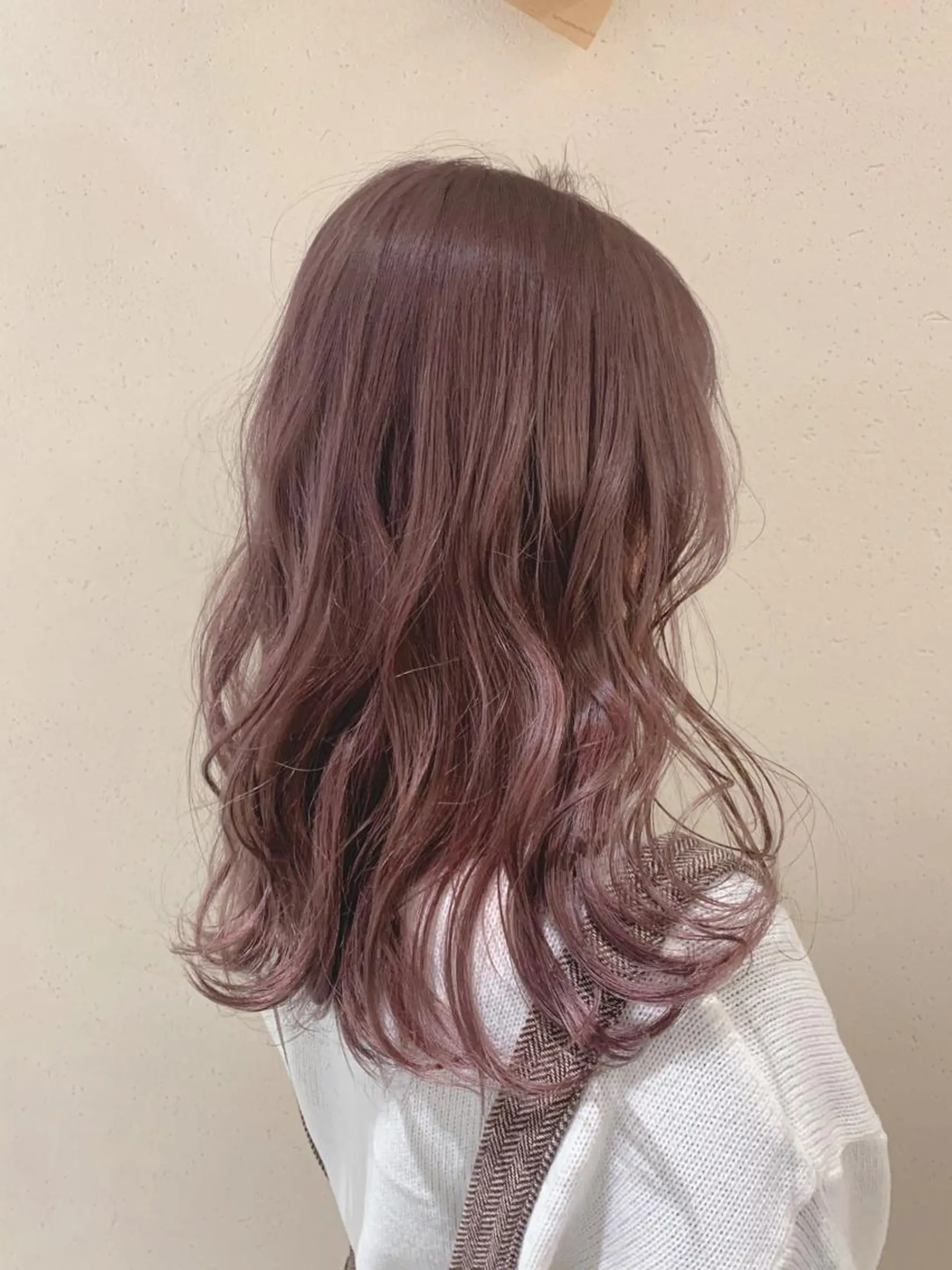 セミロング カラー ベージュカラー ピンクカラー ピンクベージュ Blue 髪質改善 💎松藤 莉奈のヘアスタイル