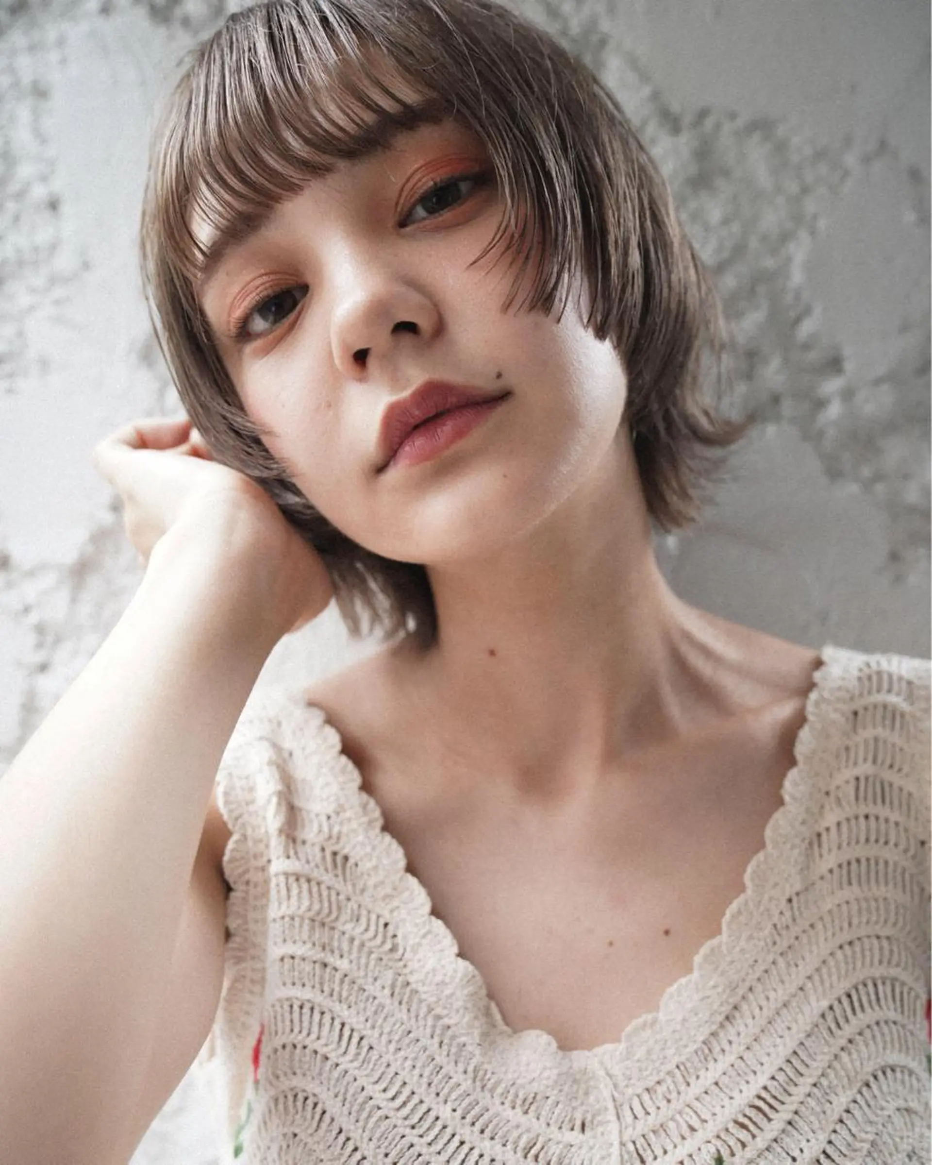 ショート カラー ショートヘア ウルフカット 岡安優太 顔まわり似合せが得意のヘアスタイル