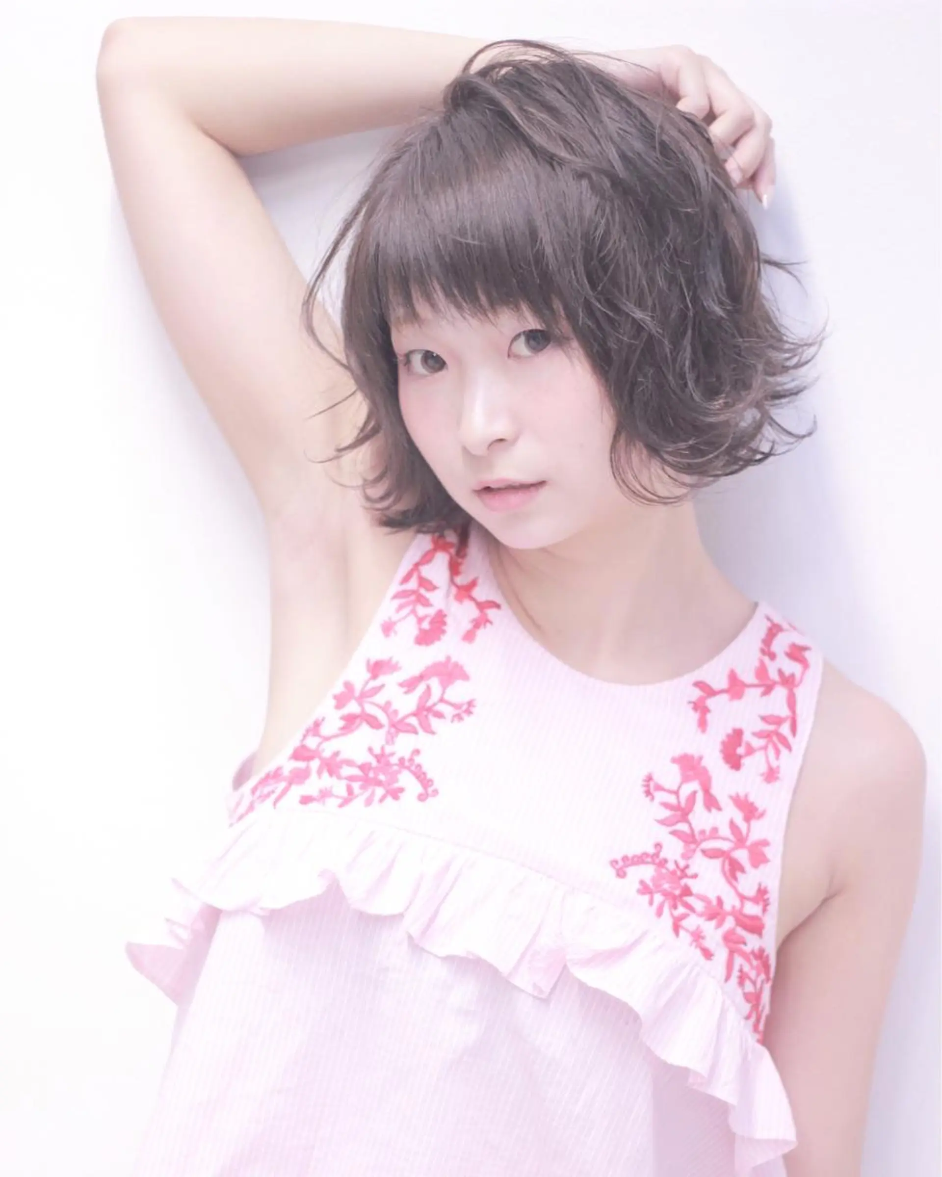 ミディアム カラー ボブ cachecache所属・及川 光のヘアスタイル