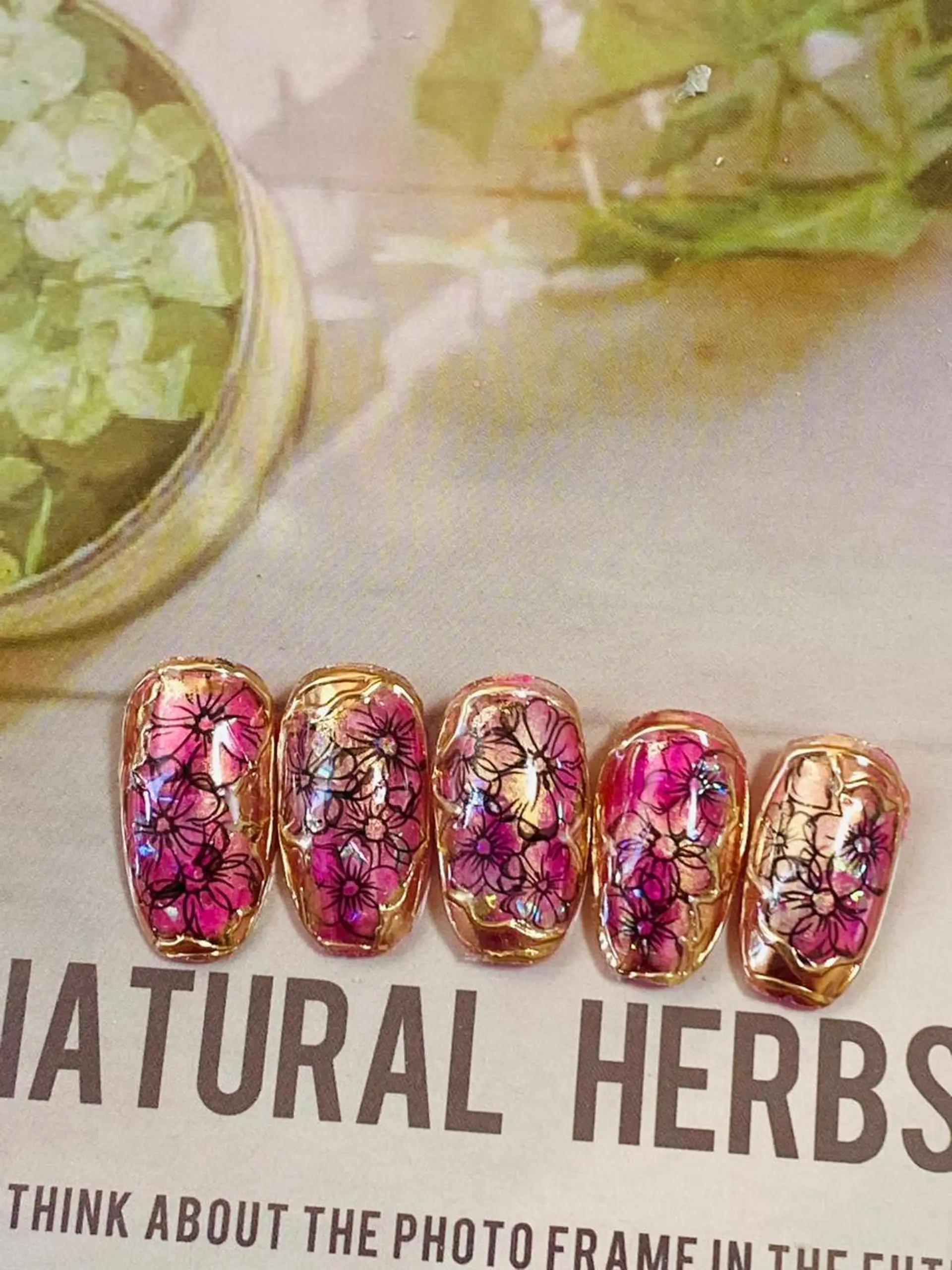 ネイル フラワーネイル 自宅ネイルサロン ♦️nuance♦️のネイルデザイン