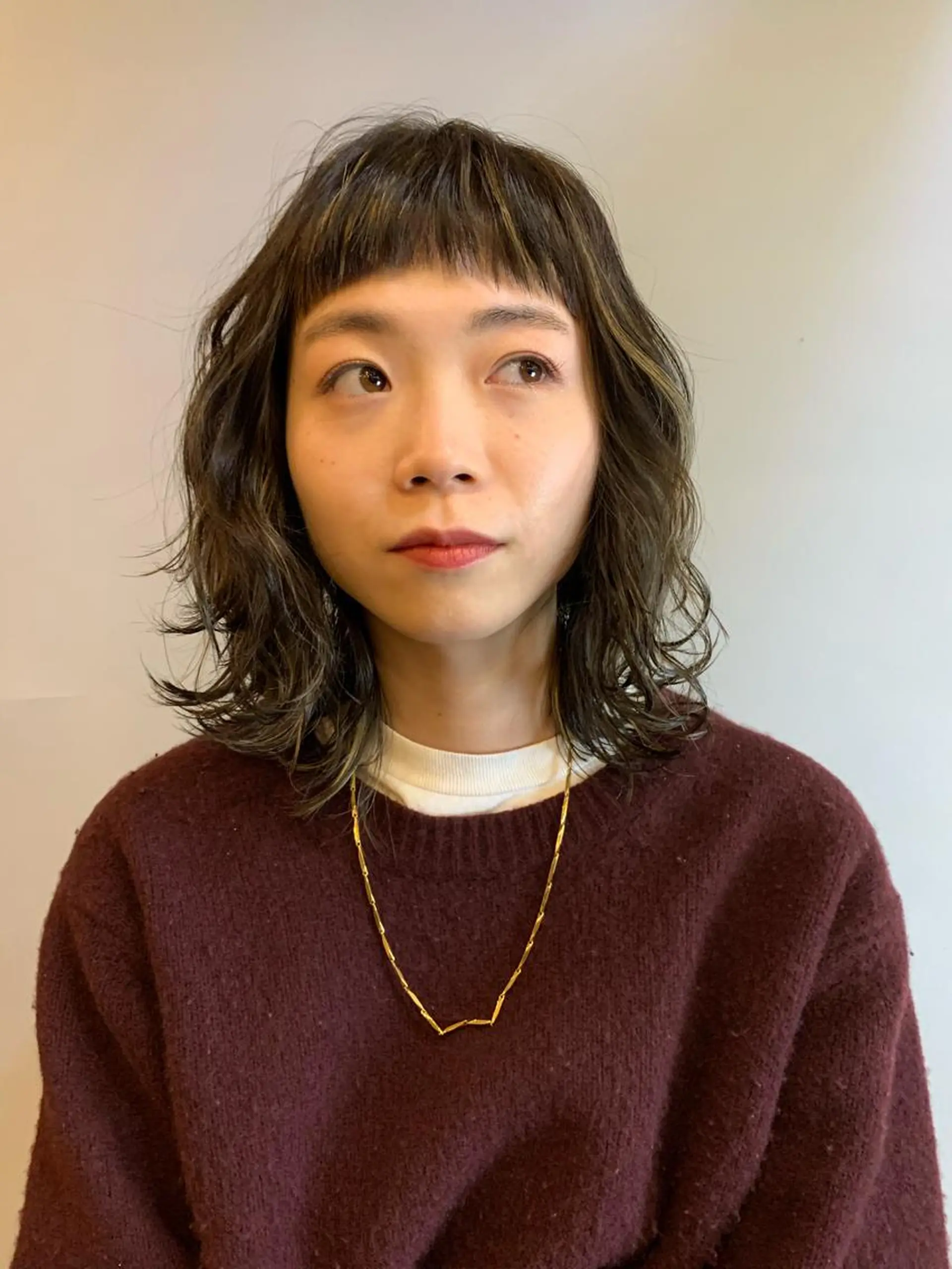 ミディアム カラー パーマ ヘアアレンジ ミディアムパーマ tension 【テンション】のヘアスタイル