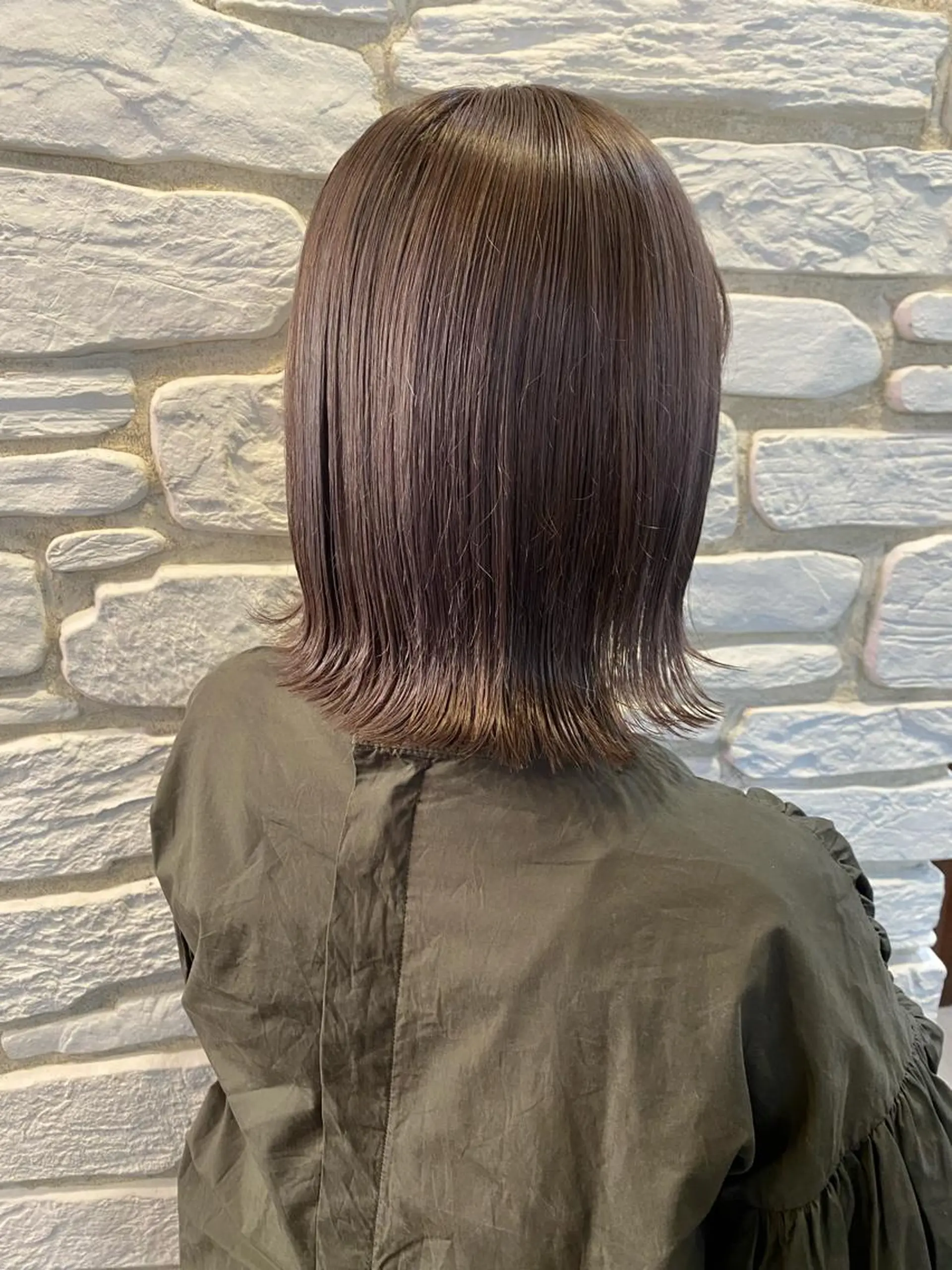 ミディアム カラー ヘアアレンジ パープルカラー シルバー 溝口 ひなこのマツエク・マツパデザイン