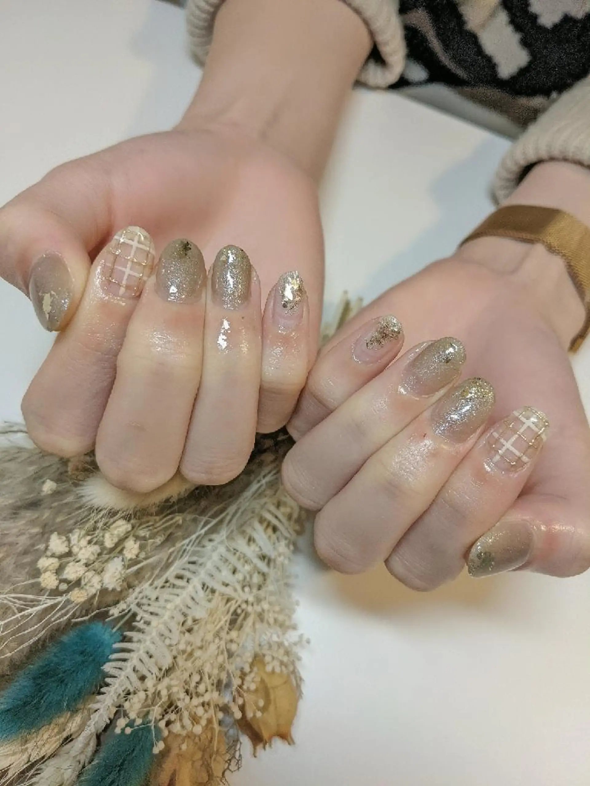 ネイル シンプルネイル 冬ネイル クリスマス ハンドネイル Nailsalon Arumのネイルデザイン