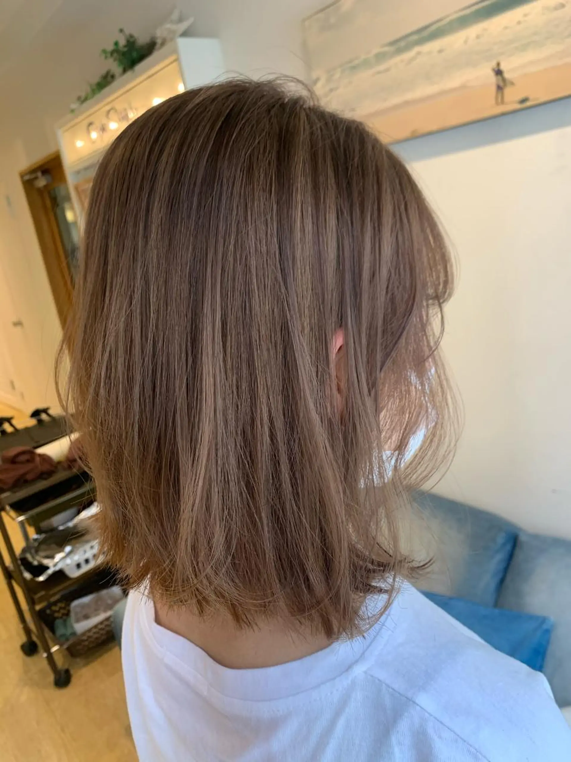 ミディアム ヘアカラー トリートメント 渋谷ハイトーン/ デザインカラー阿部のヘアスタイル