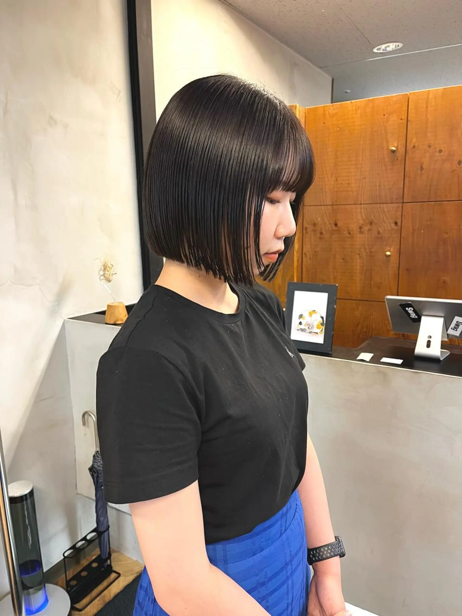 ショート カラー ヘアアレンジ ボブ カット ヘアカラー ena/ブリーチなし 透明感・レイヤー🎀のヘアスタイル