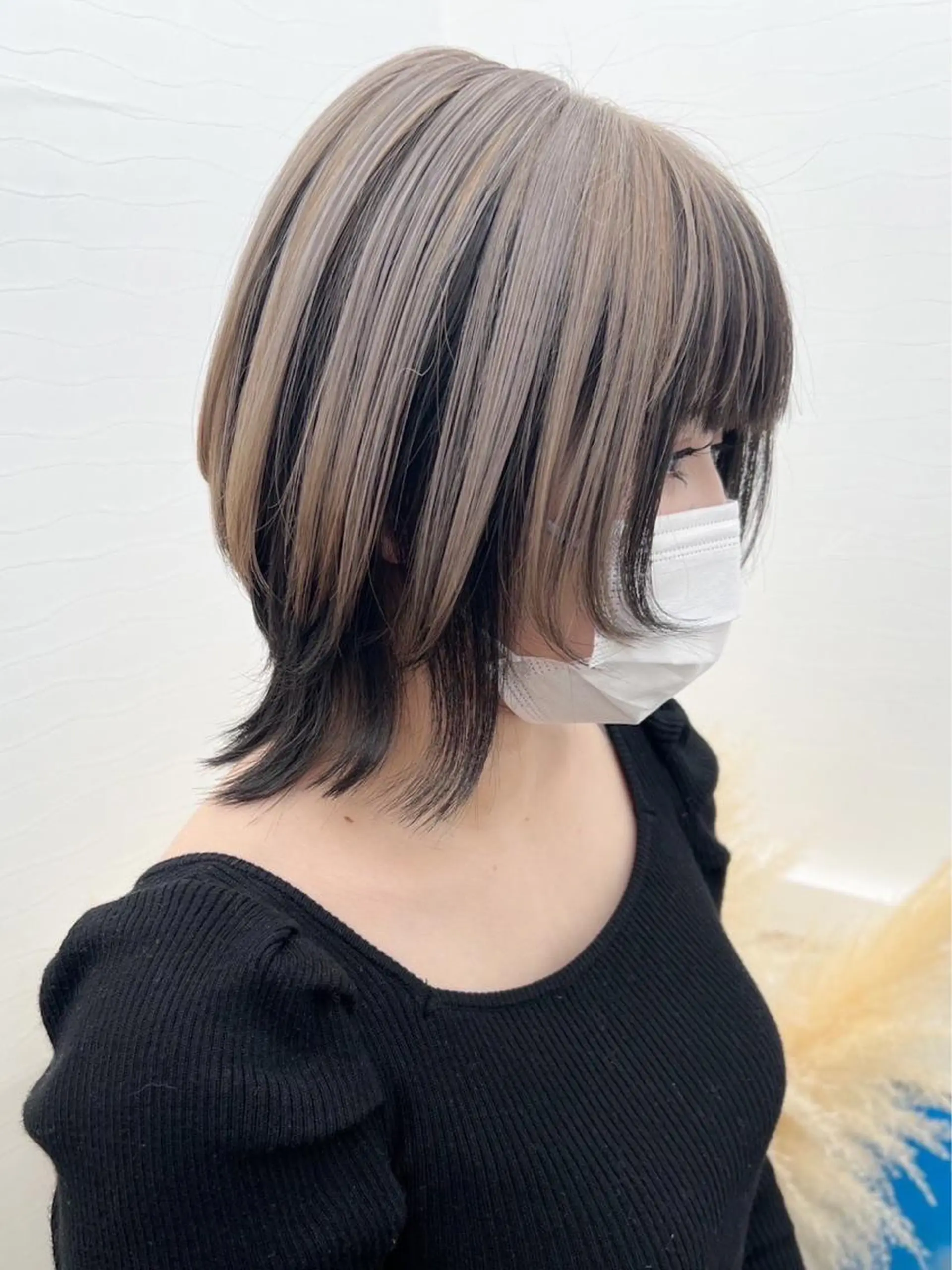 ミディアム カラー インナーカラー ウルフカット YURAGI🤍 SAEのヘアスタイル