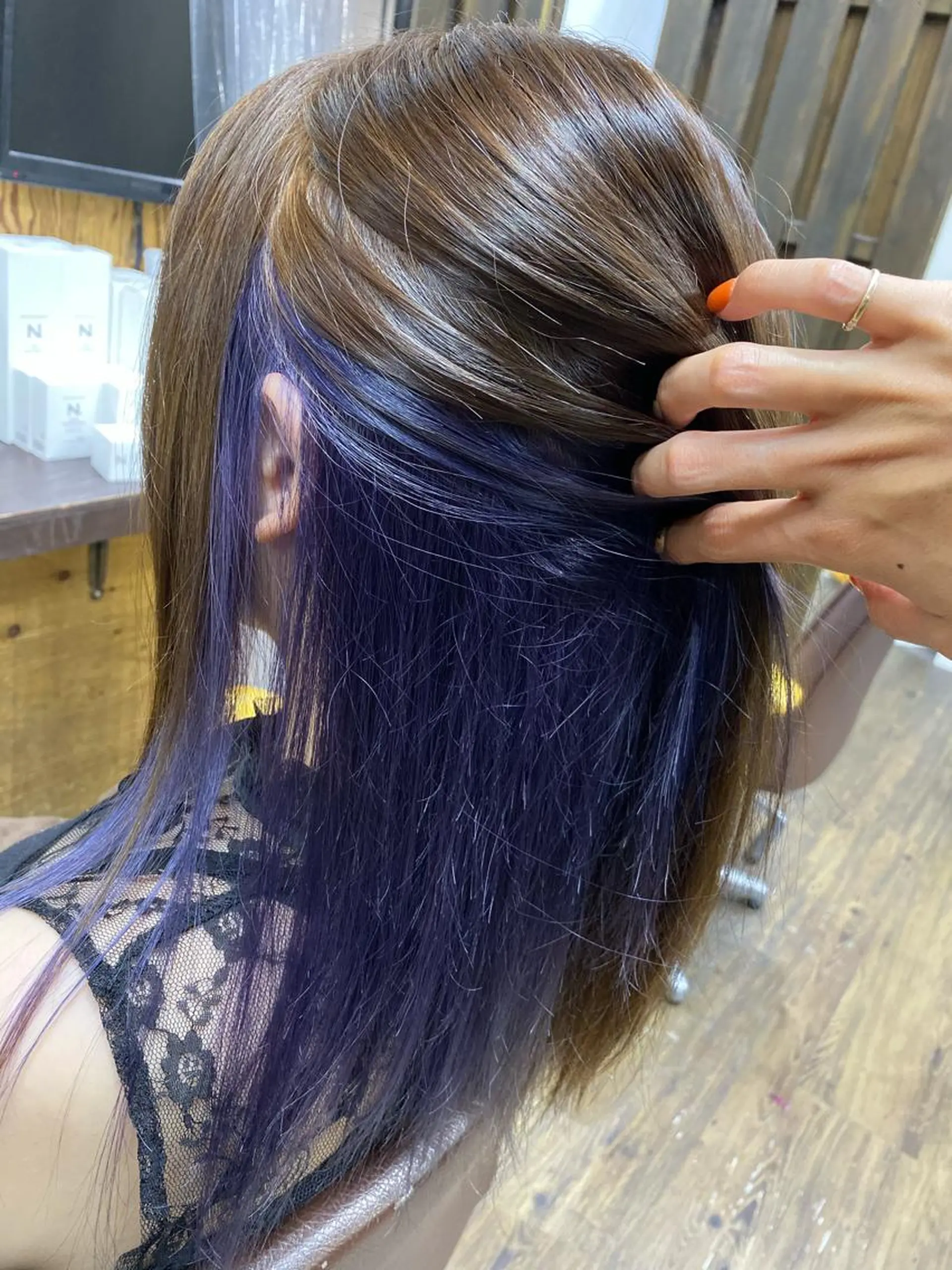 ミディアム カラー ラベンダーカラー IwAsh大和駅前店 河野亜里香のヘアスタイル