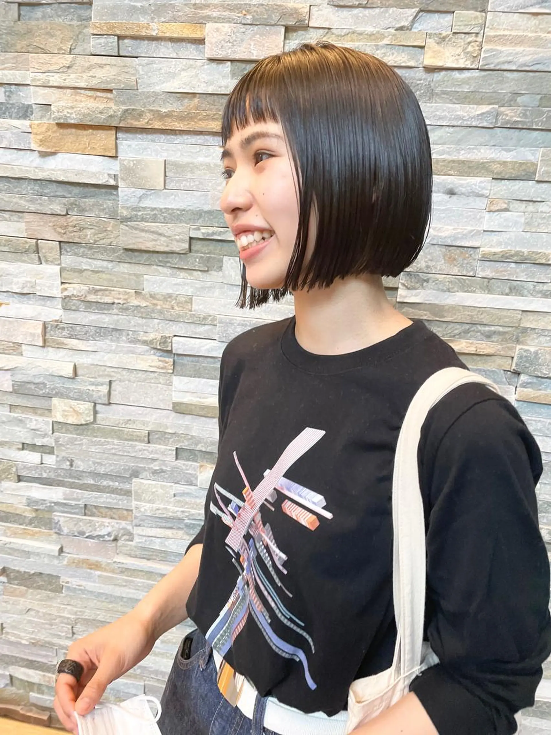 ミディアム カラー ボブ カット ヘアカラー トリートメント tatsumi/ボブ ウルフ/レイヤーのヘアスタイル