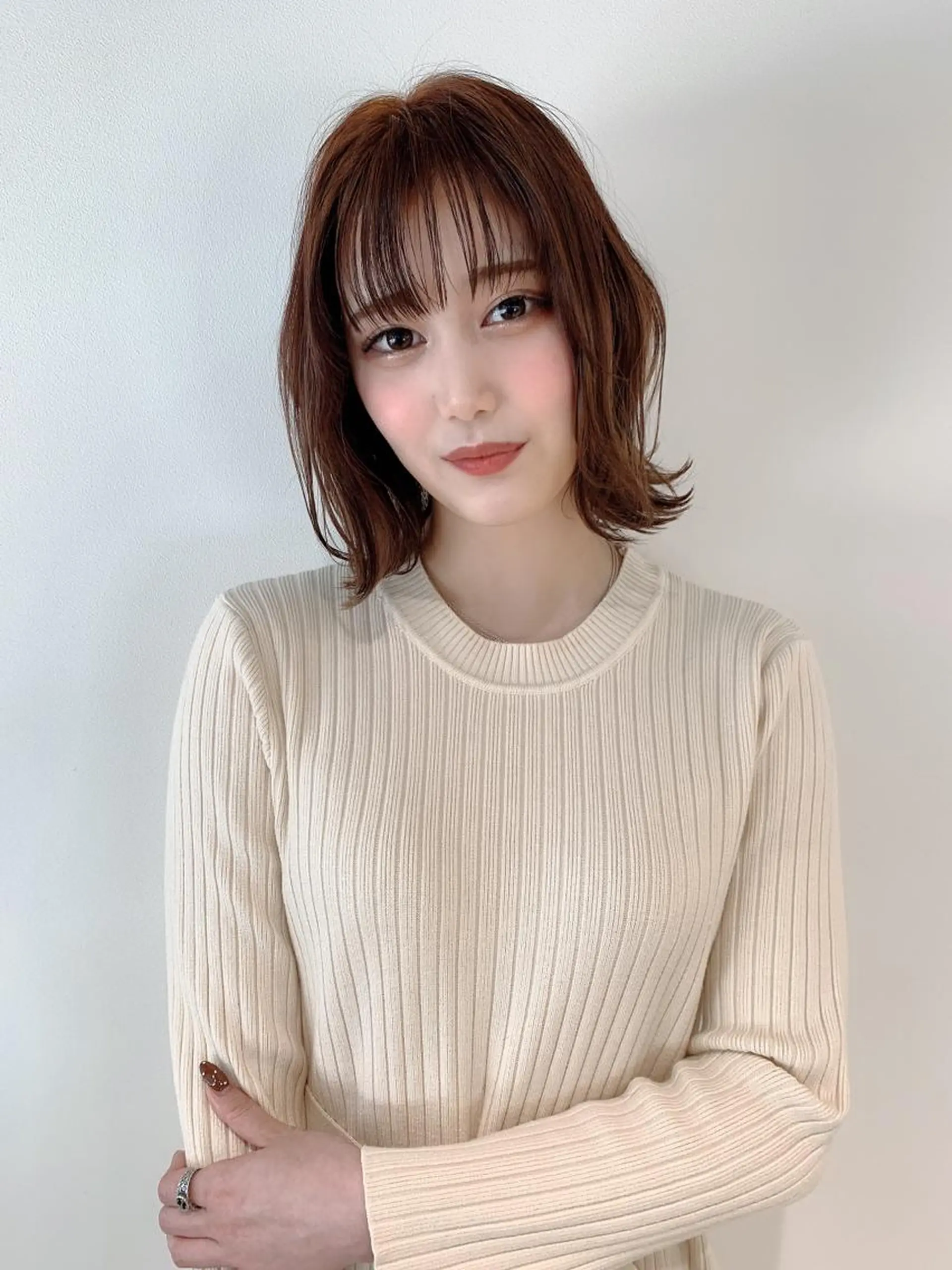 ミディアム カラー カット ヘアカラー トリートメント なりたいが叶う ながしまじゅんきのヘアスタイル