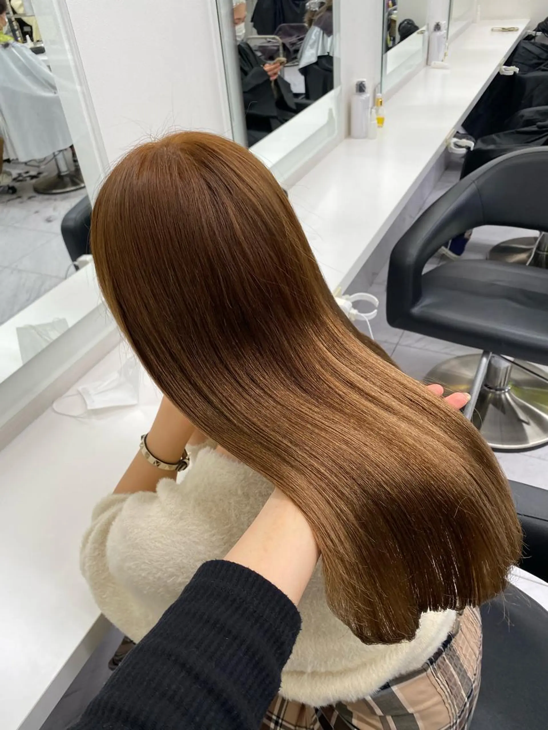 セミロング カラー ヘアアレンジ キッズ ベージュカラー TRU Shino🦋のマツエク・マツパデザイン