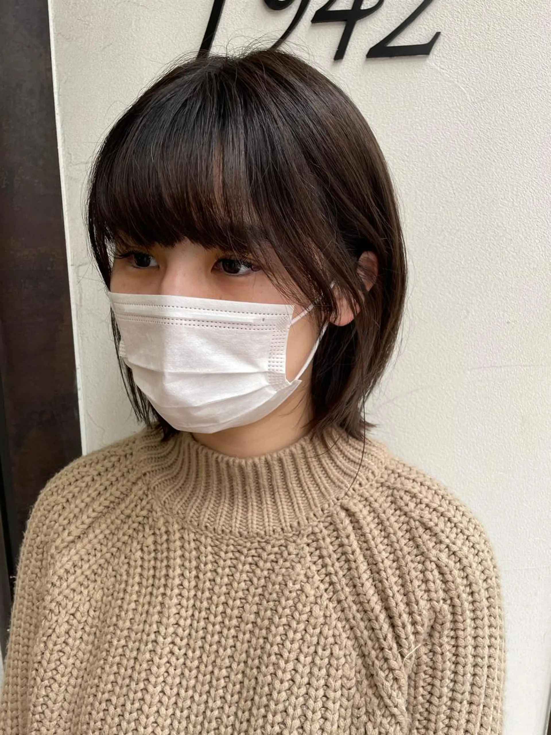 ミディアム くびれヘア 冨永 さやかのヘアスタイル