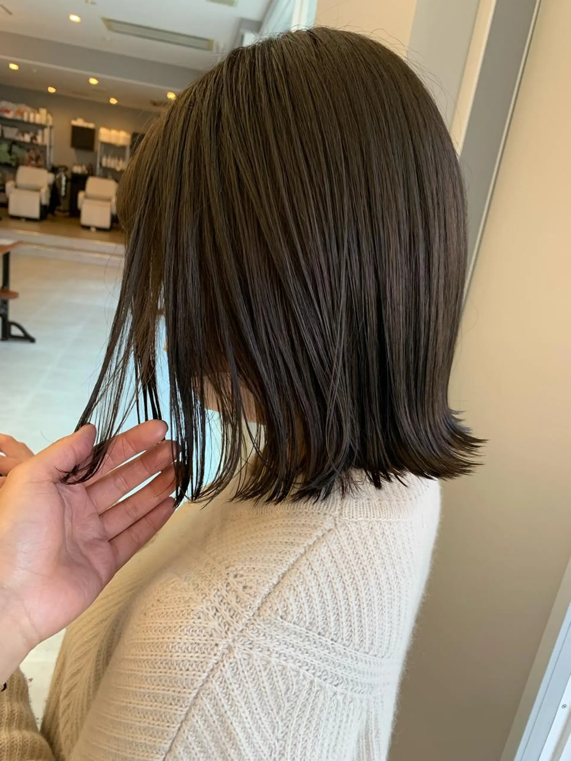 ミディアム カラー ブラウンカラー モカブラウン ヘアカラー theF___ yukoのヘアスタイル