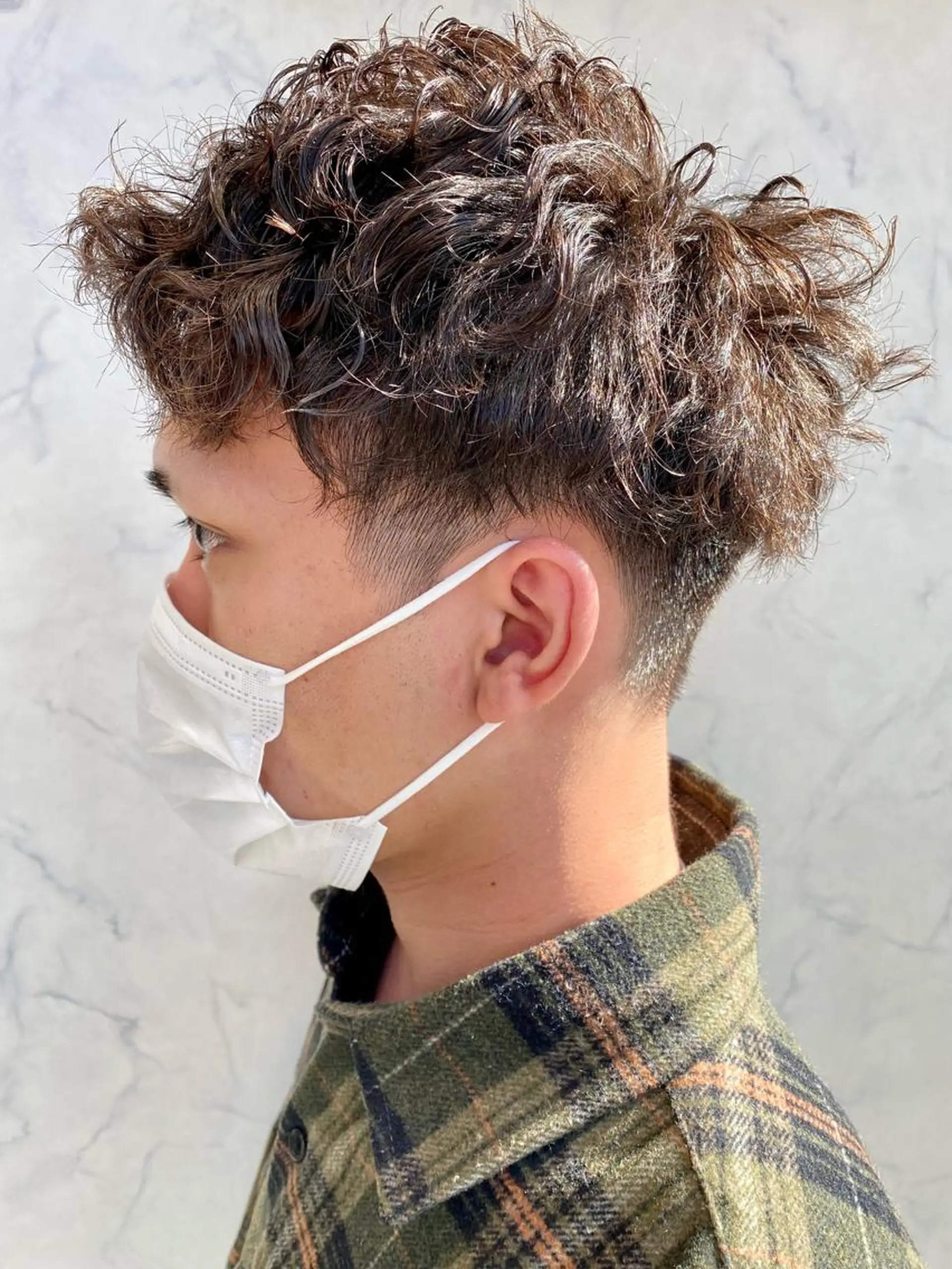 ショート パーマ メンズ カット パーマ 🔸縮毛矯正/髪質 改善カラー石崎🔸のヘアスタイル