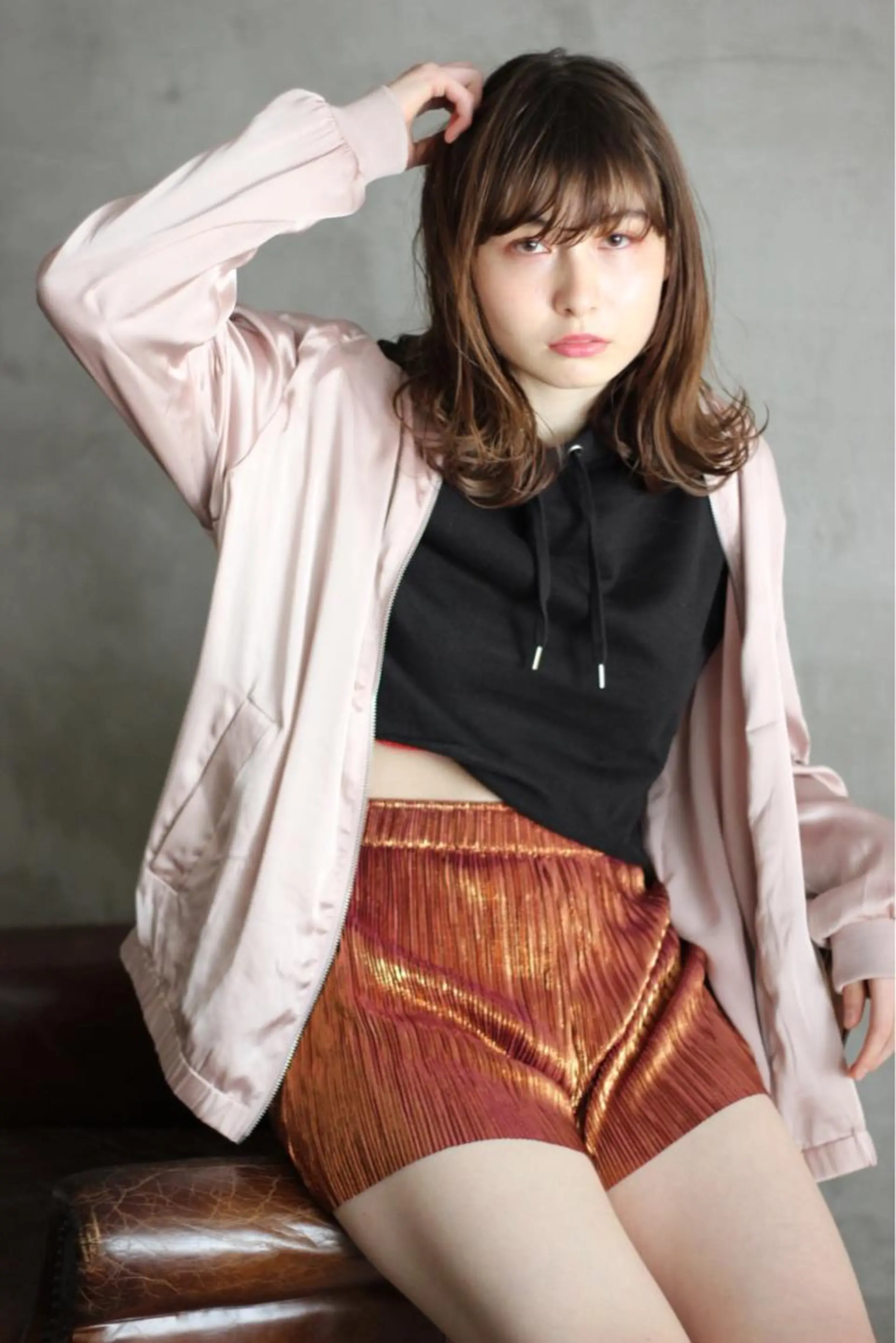 ミディアム パーマ ミディアムパーマ 外ハネヘア パーマ トリートメント 大西 直人のヘアスタイル