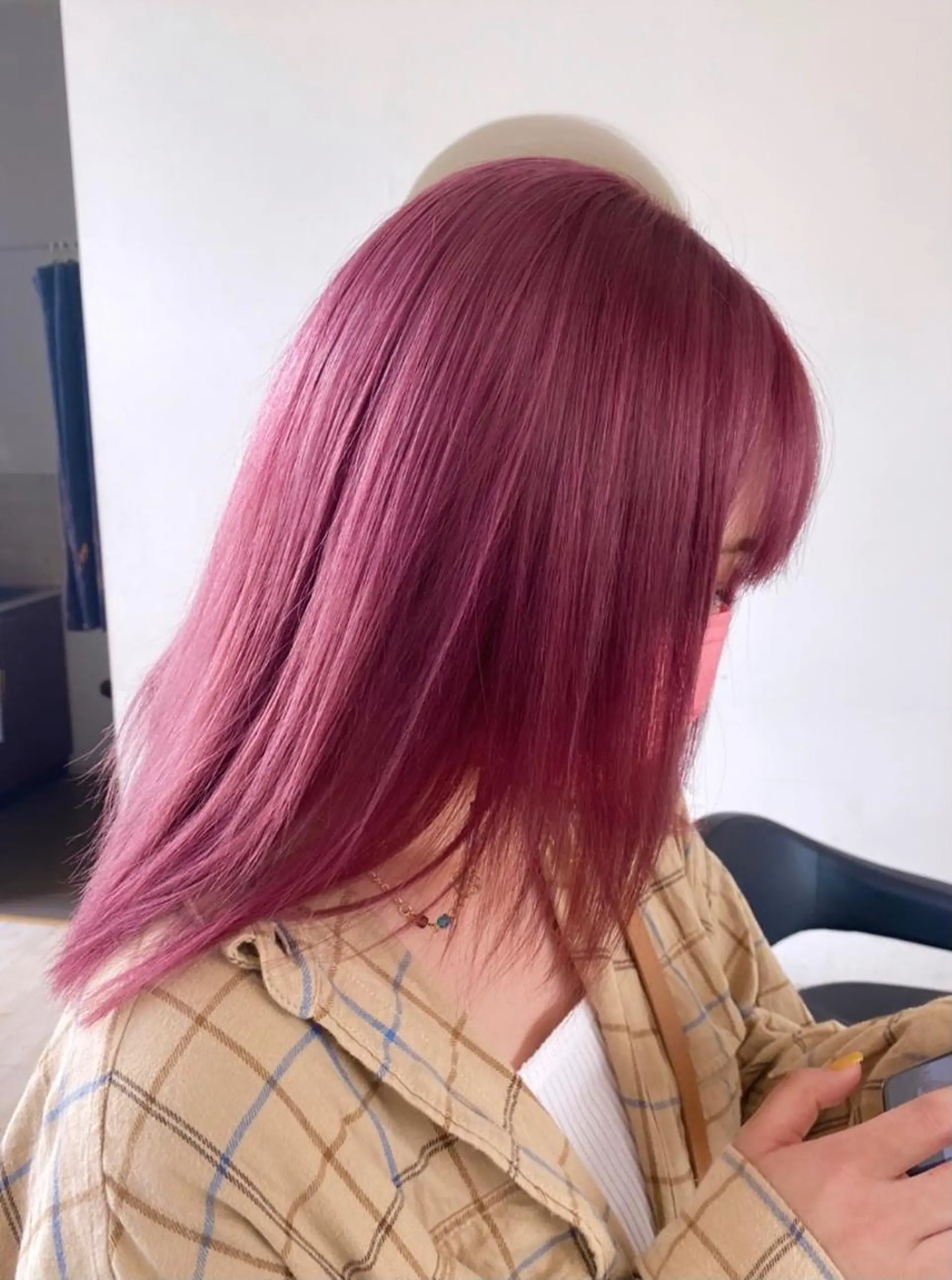 ロング カラー ラベンダーカラー ラベンダーピンク ピンクカラー カット ヘアカラー トリートメント 鈴木/ニュアンス パーマ/メンズのヘアスタイル