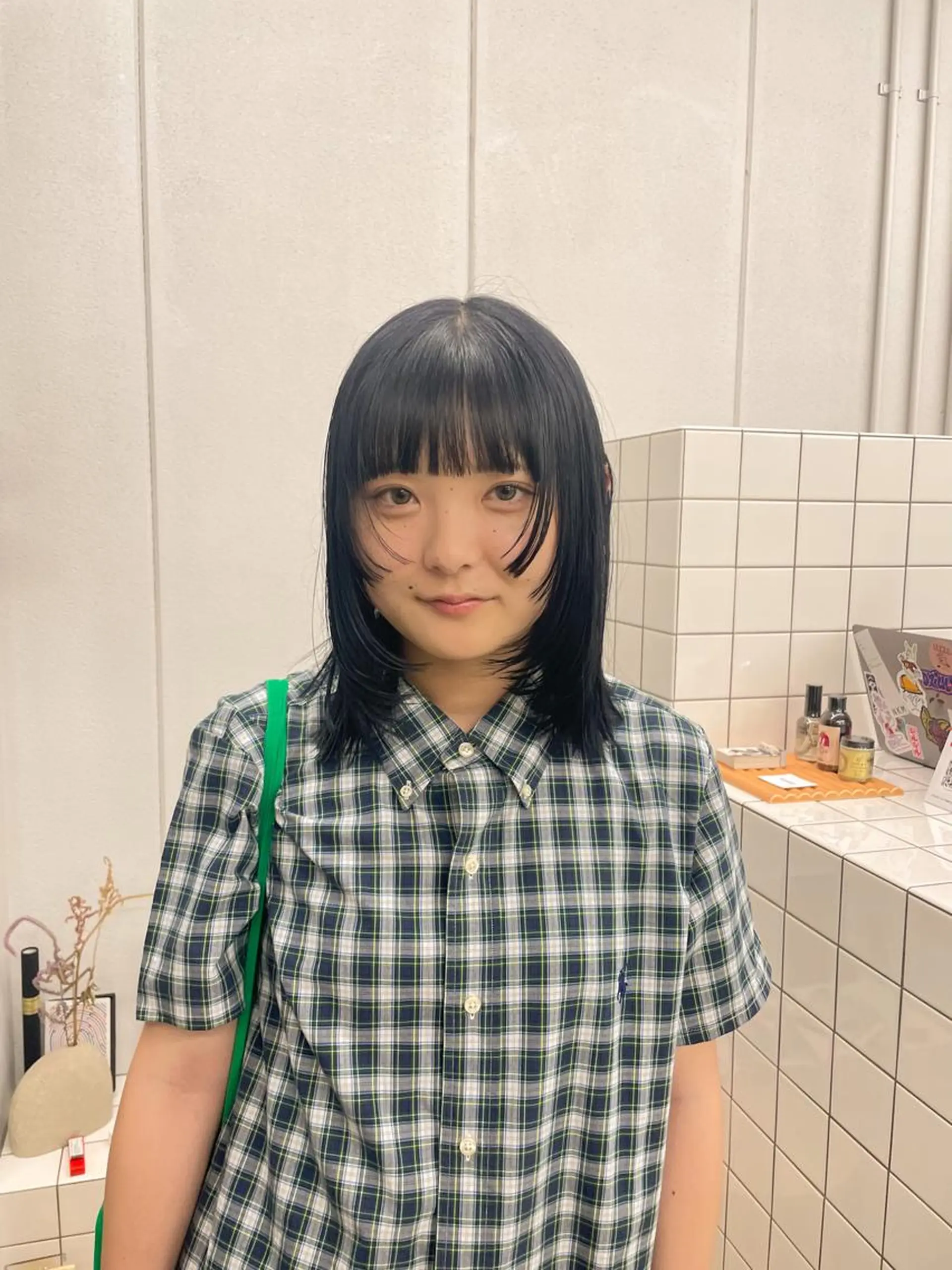 ミディアム カラー カット ヘアカラー 関 京磨のヘアスタイル